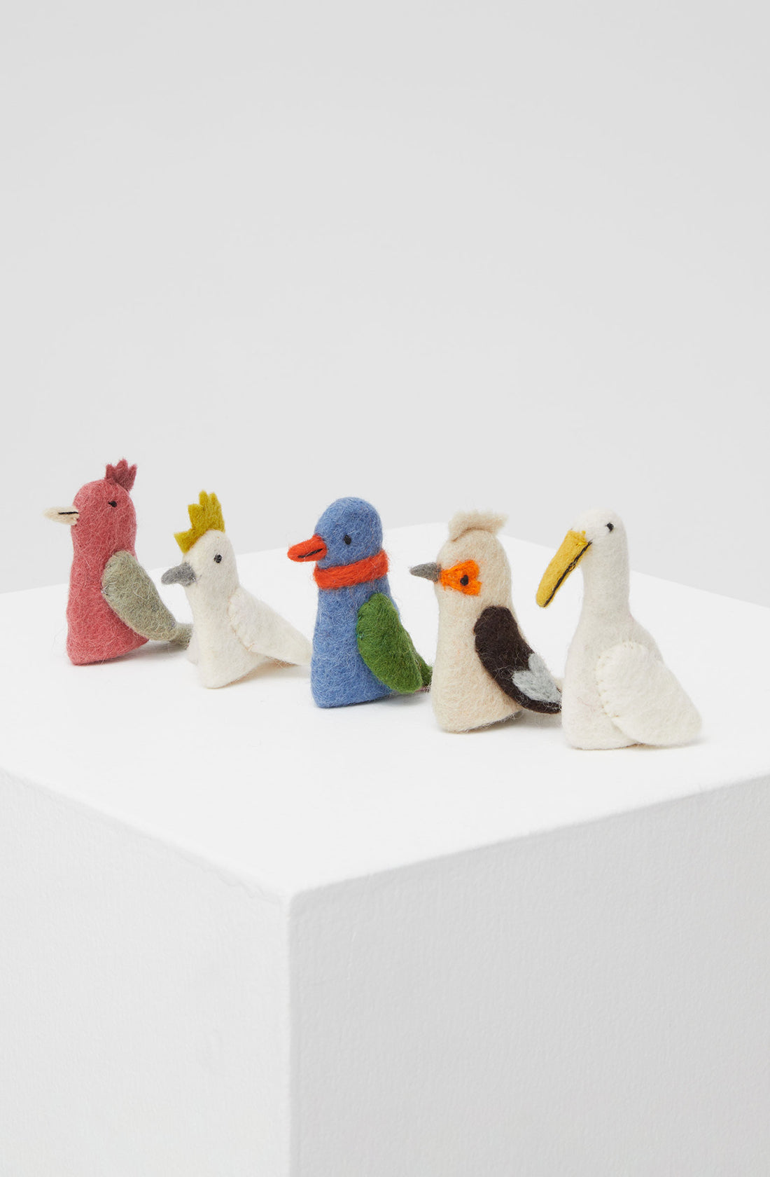 Australian bird finger puppets.
