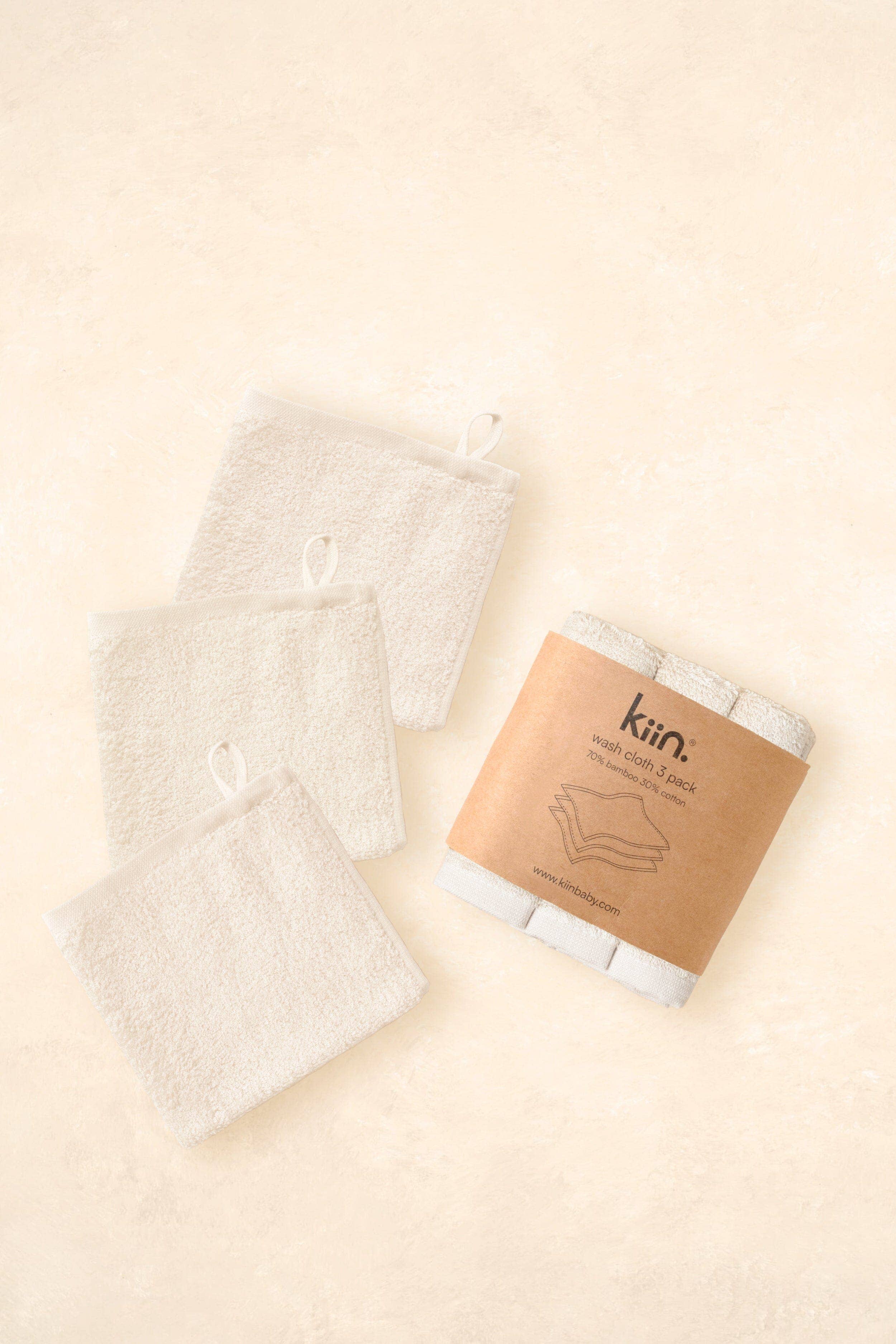 Kiin Baby - Wash Cloths 3 Pack Sage