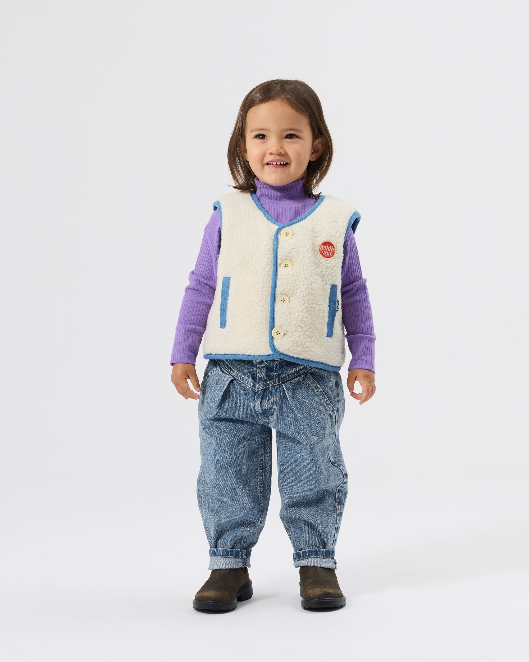 Goldie + Ace - Reversible Chambray Button Vest