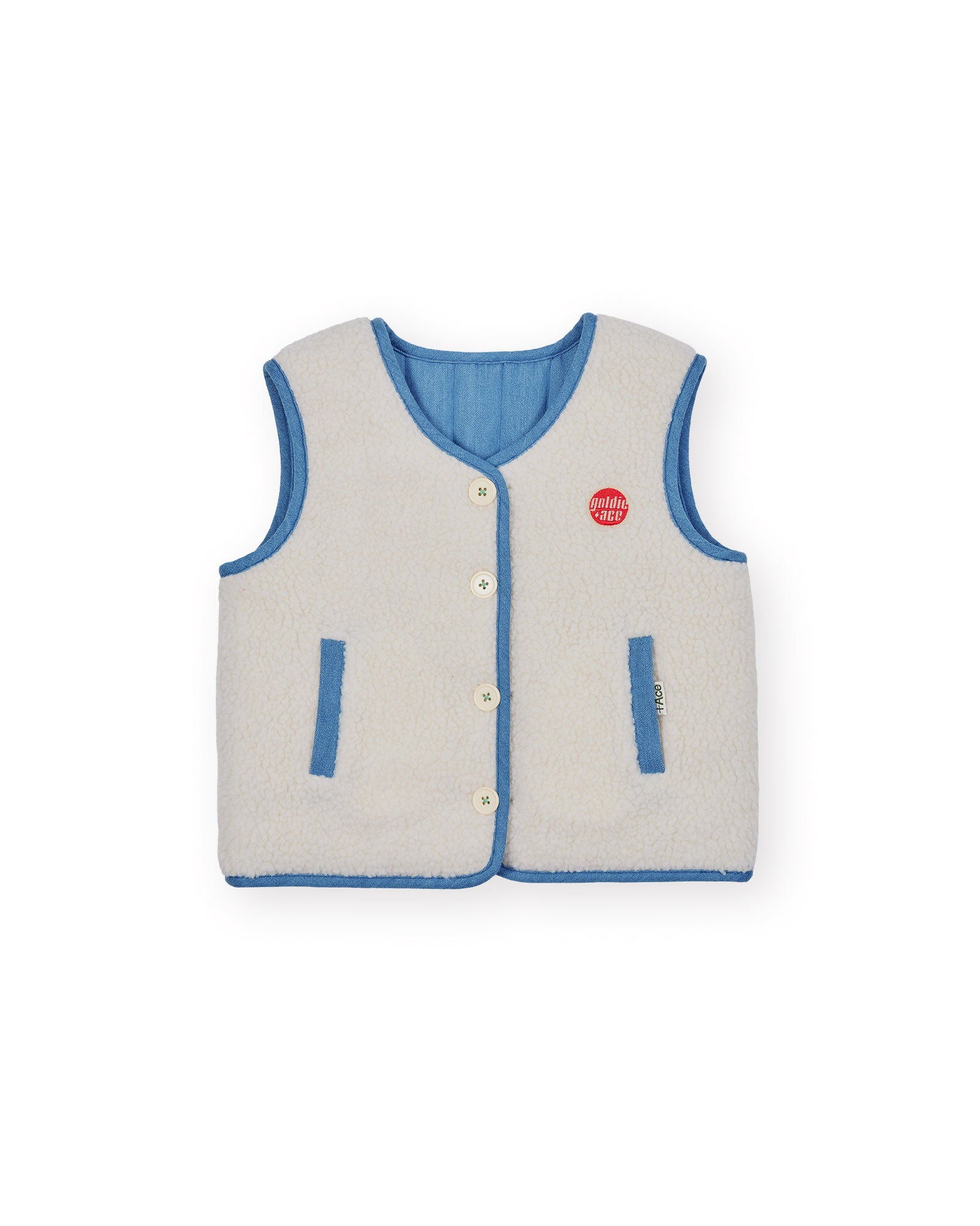 Goldie + Ace - Reversible Chambray Button Vest