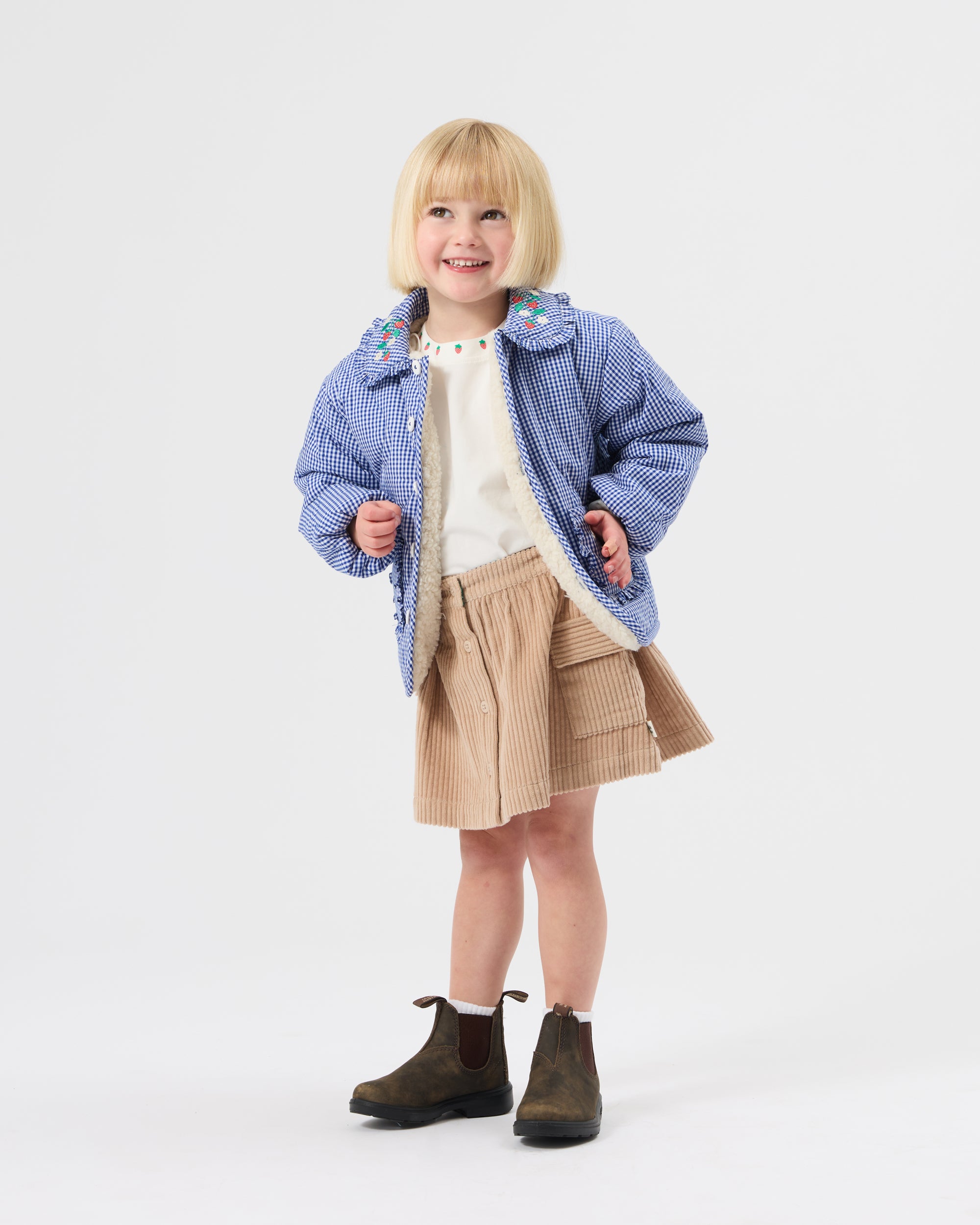 Goldie + Ace - Wild Strawberry Gingham Padded Jacket