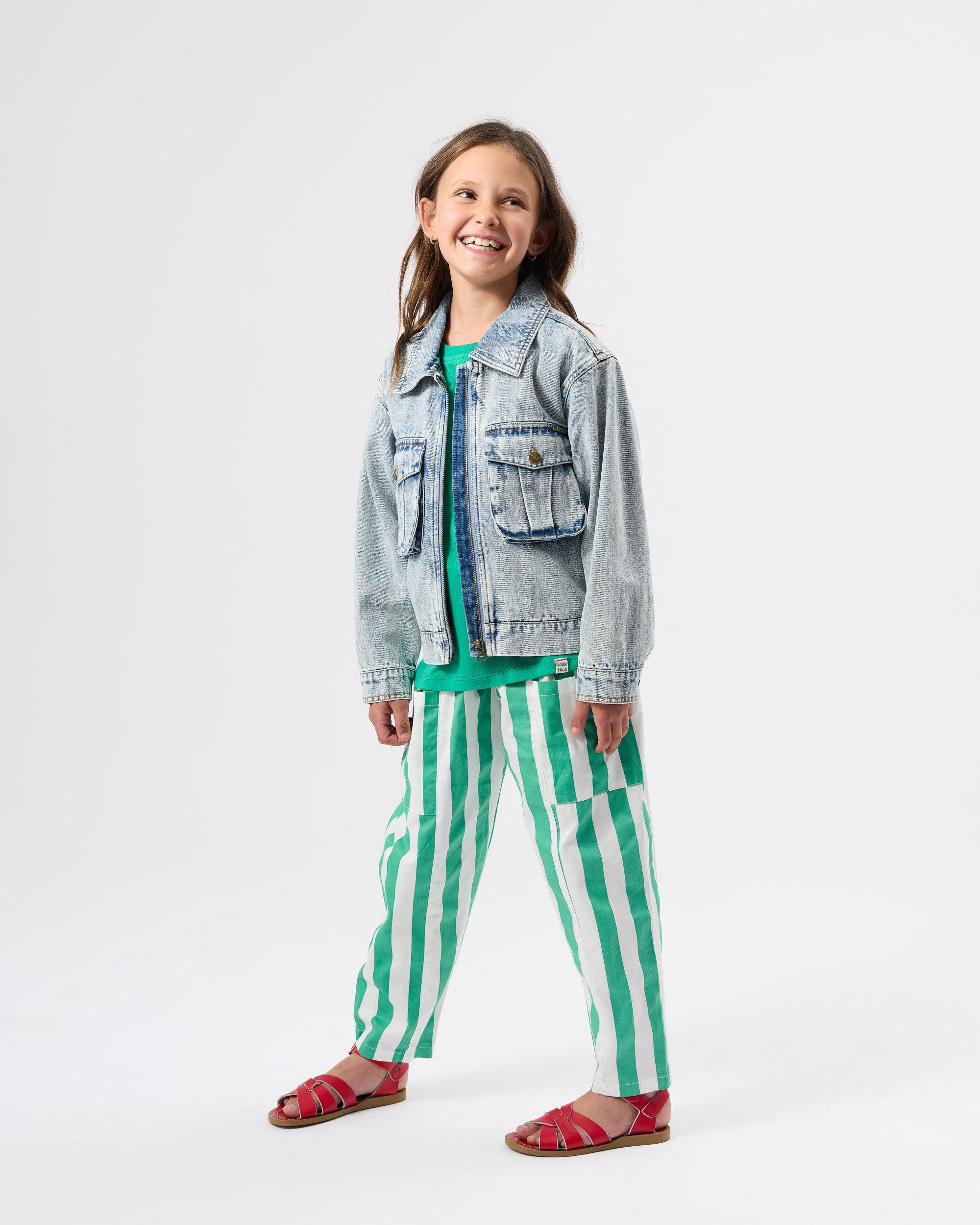Goldie + Ace - Happy Stripe Lightweight Kit Pocket Pant