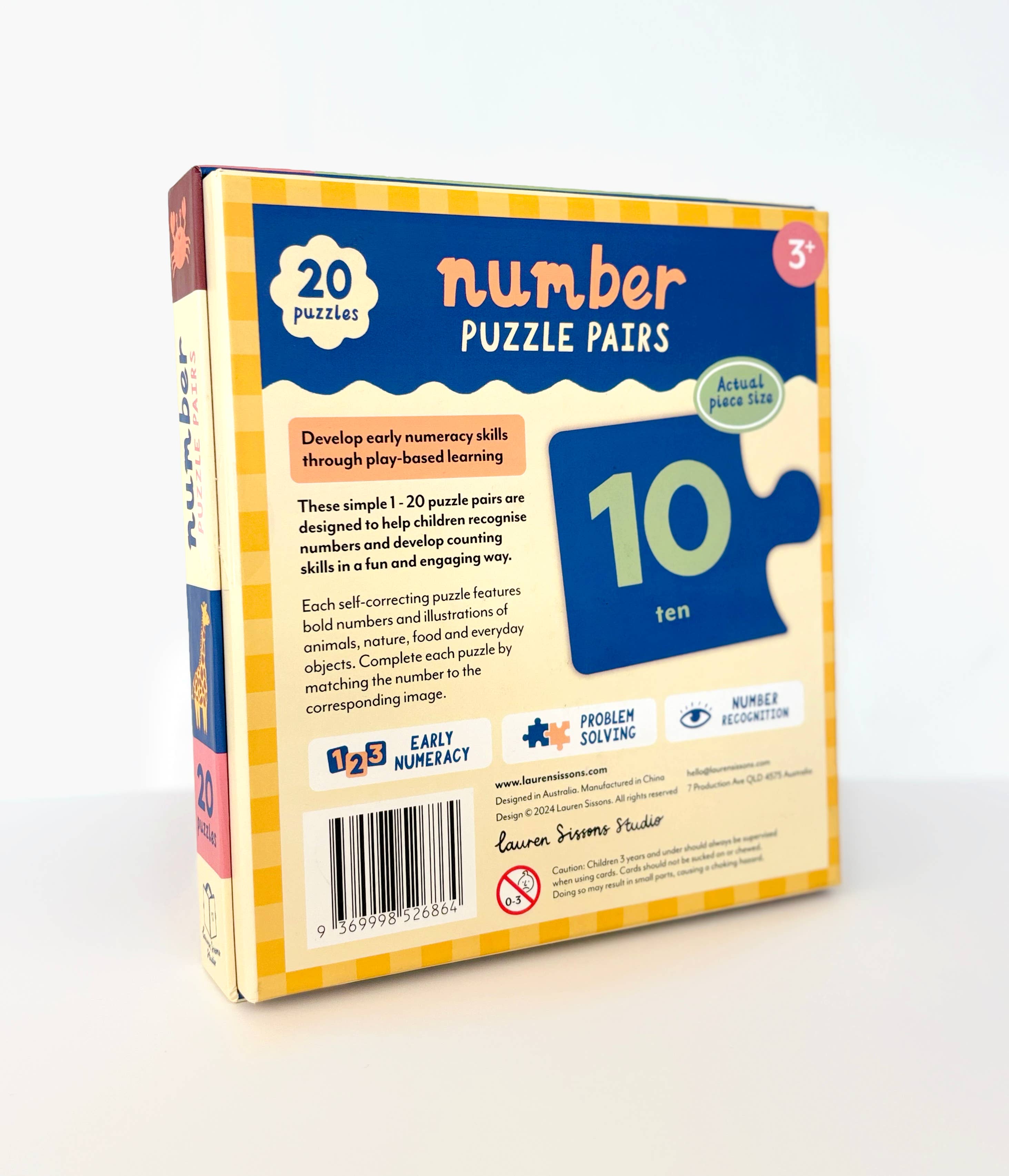 Lauren Sissons Studio - Number Puzzle Pairs Educational Kids Game