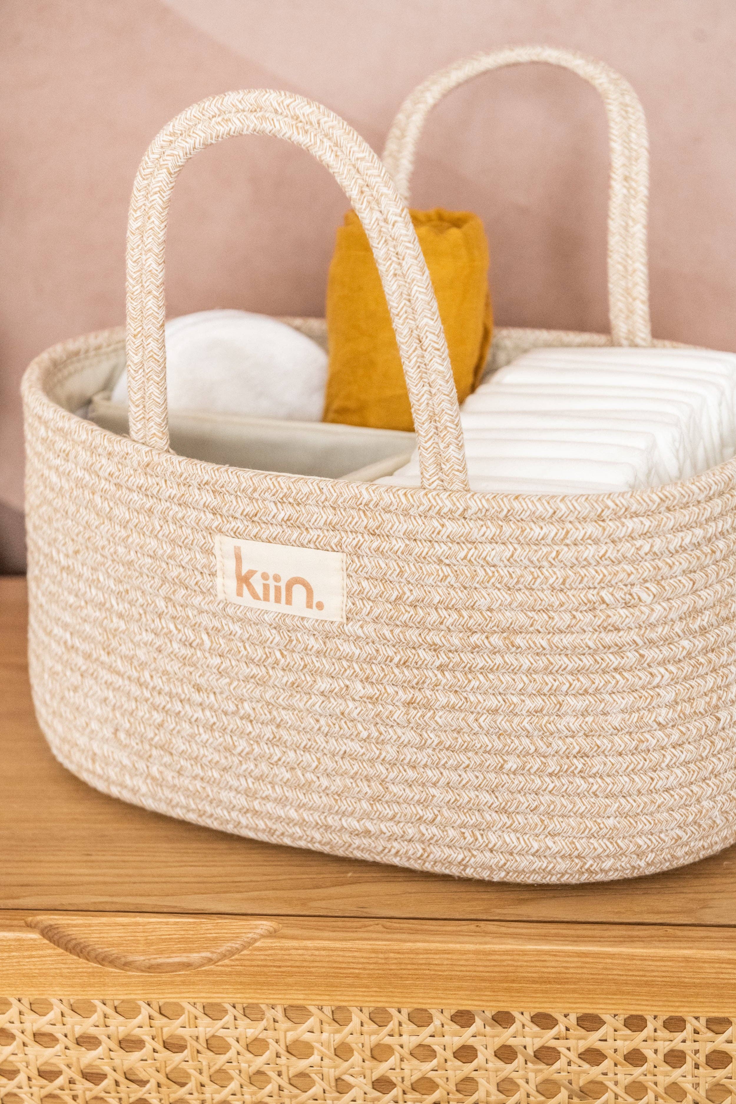 Kiin Baby - Cotton Rope Nappy Caddy Organiser