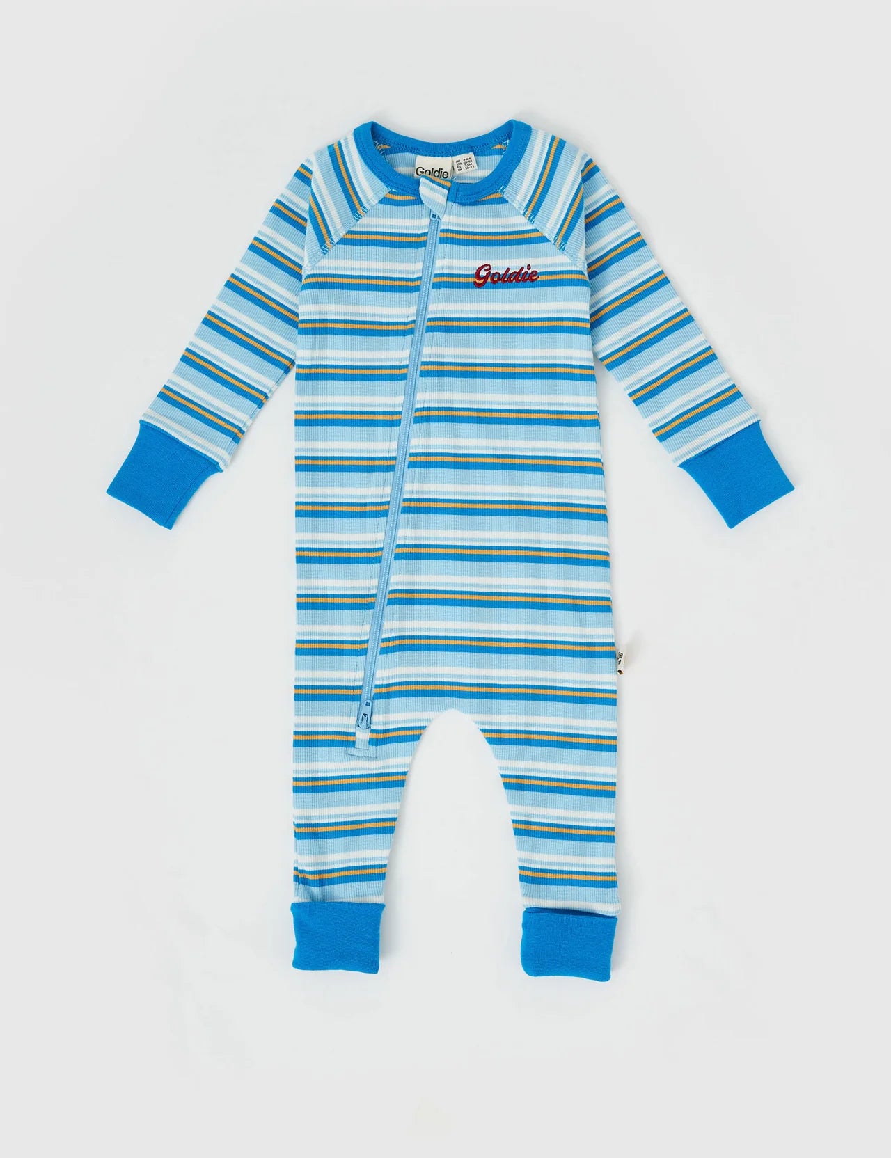 GOLDIE + ACE  Sky Stripe Rib Zipsuit.