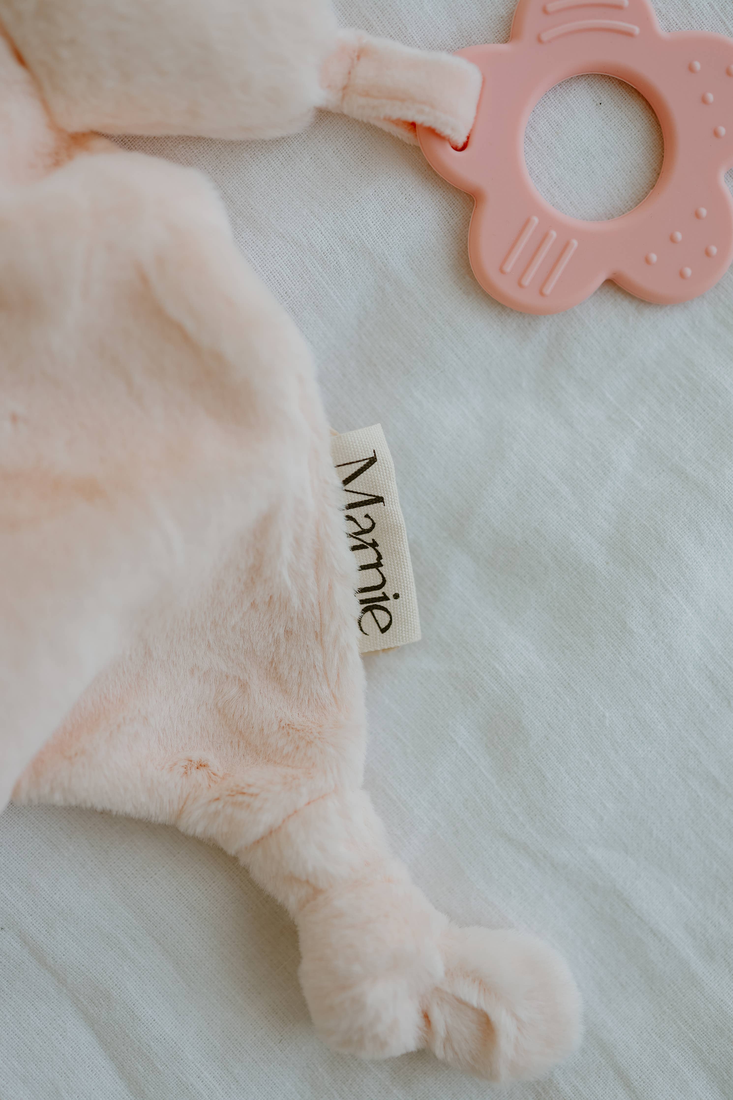 The Name Nest - Marnie Bunny Comforter and Teether Pink