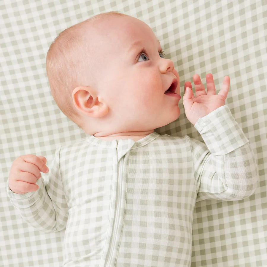 Day or Night Onesie Sage Gingham