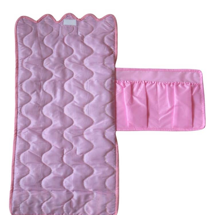 Mosey Me Pistachio Seersucker Change Mat folded