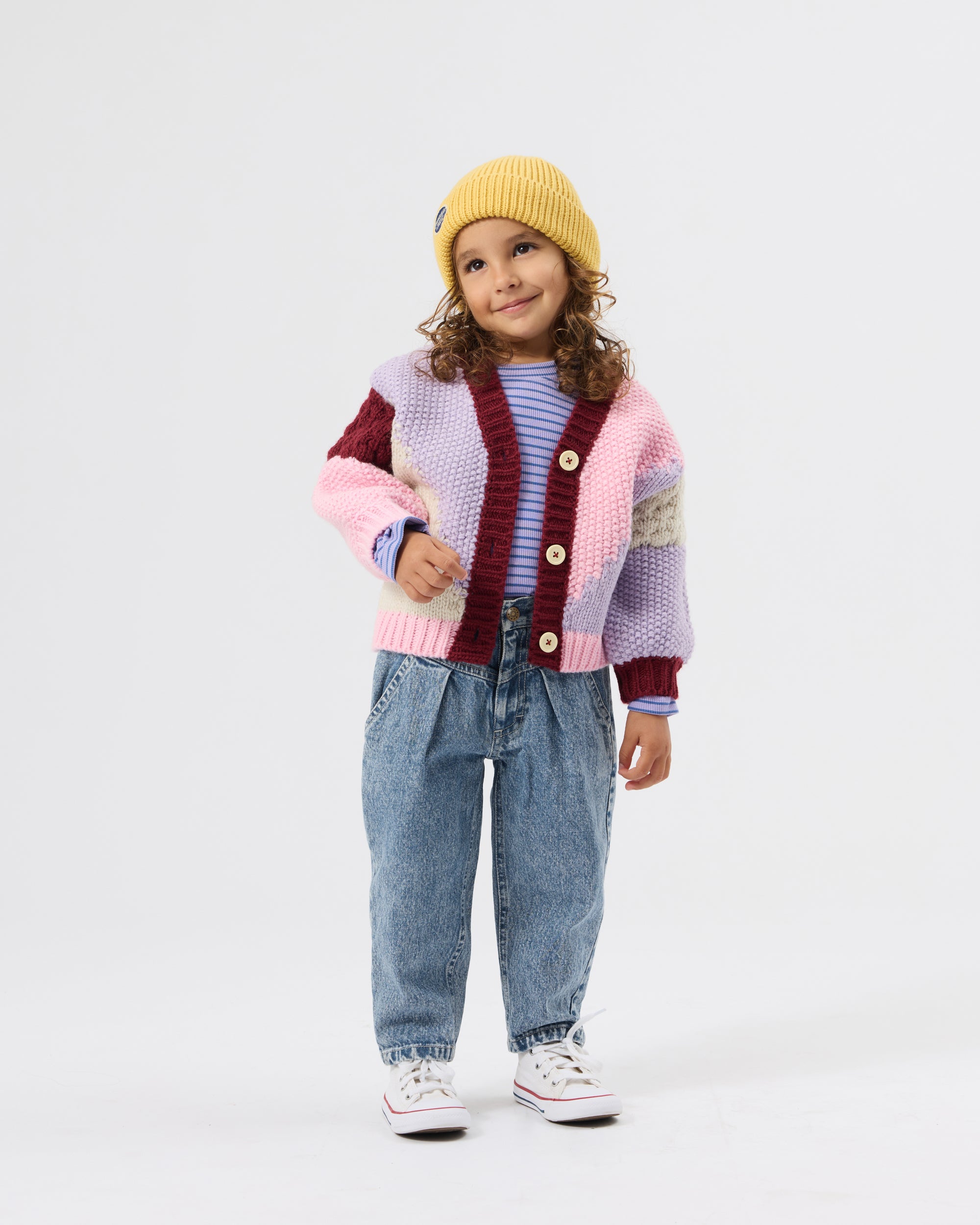 Goldie + Ace - Colour Block Knit Cardigan