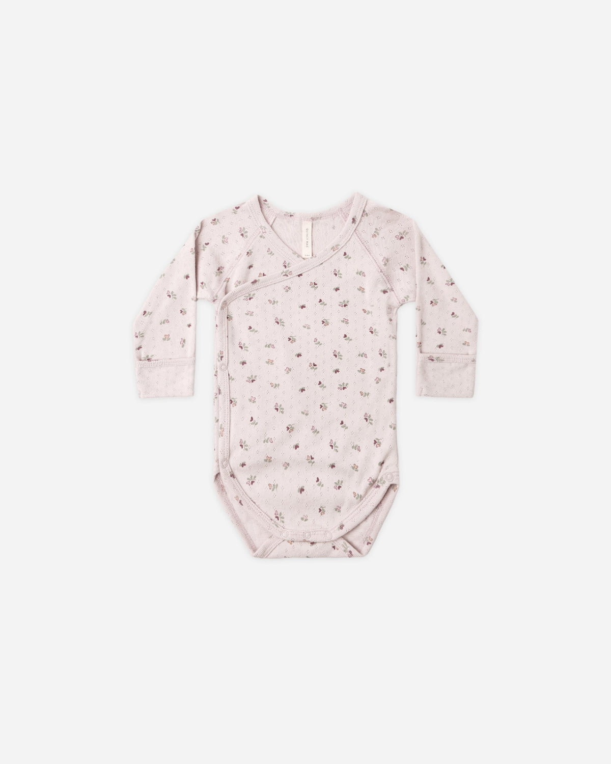 Quincy Mae Side Snap Bodysuit Heart Ditsy