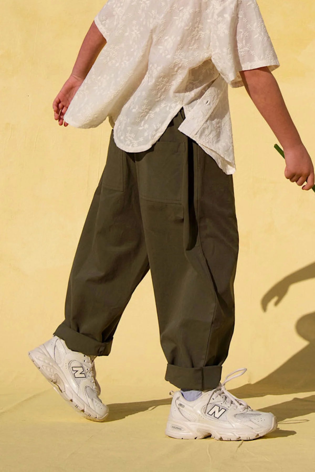Little The Label - Dusty Drop Crotch Pant Khaki