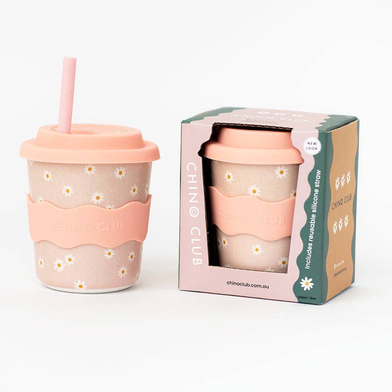 Chino Club - Pink Daisy Kids Keep Cup 8oz