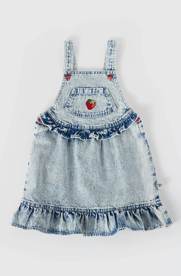 Toddler Girls 1pc Patched Pocket Pleated Detail Overall Dress | SHEIN