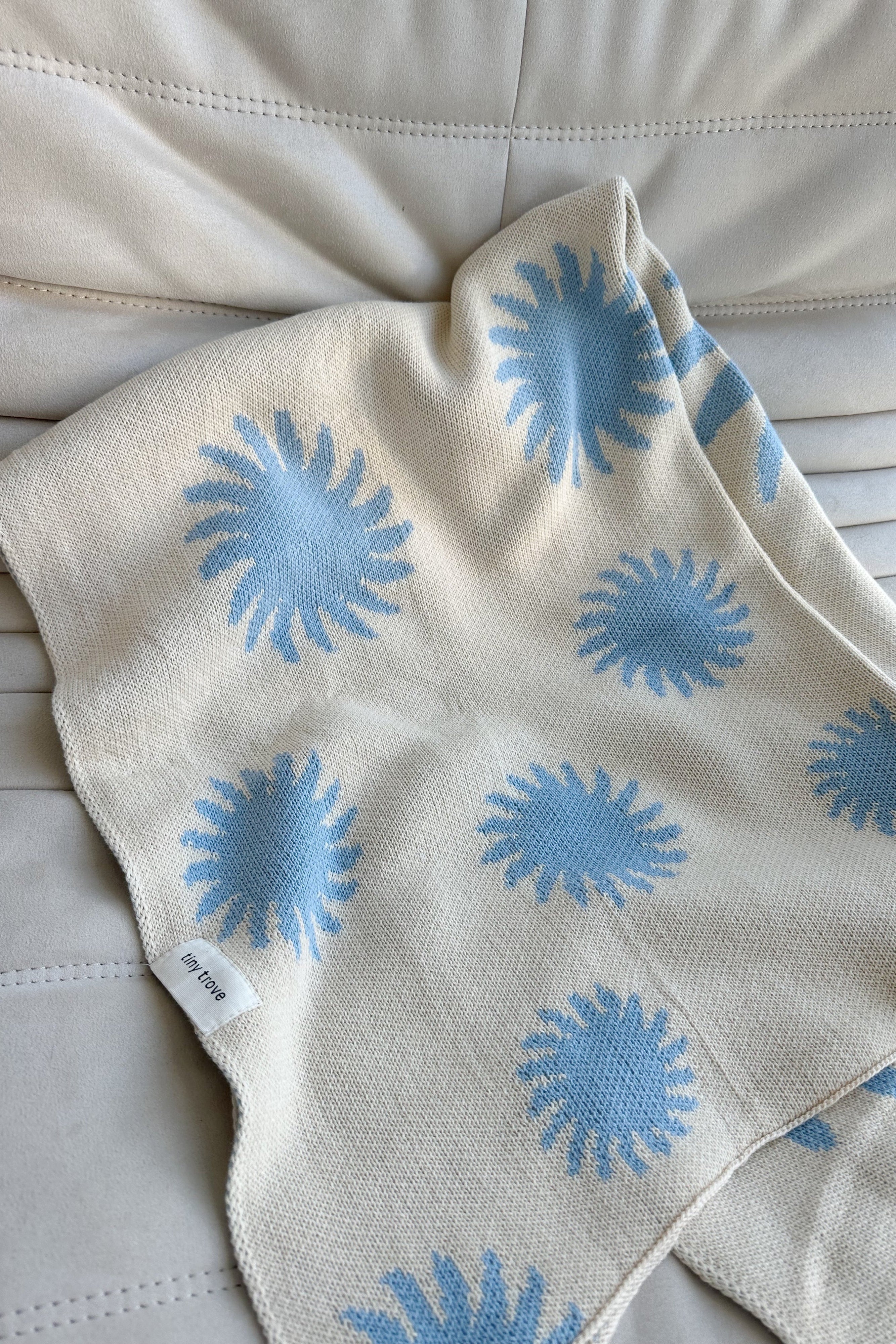 Solar Knitted Blanket Cream/Sky