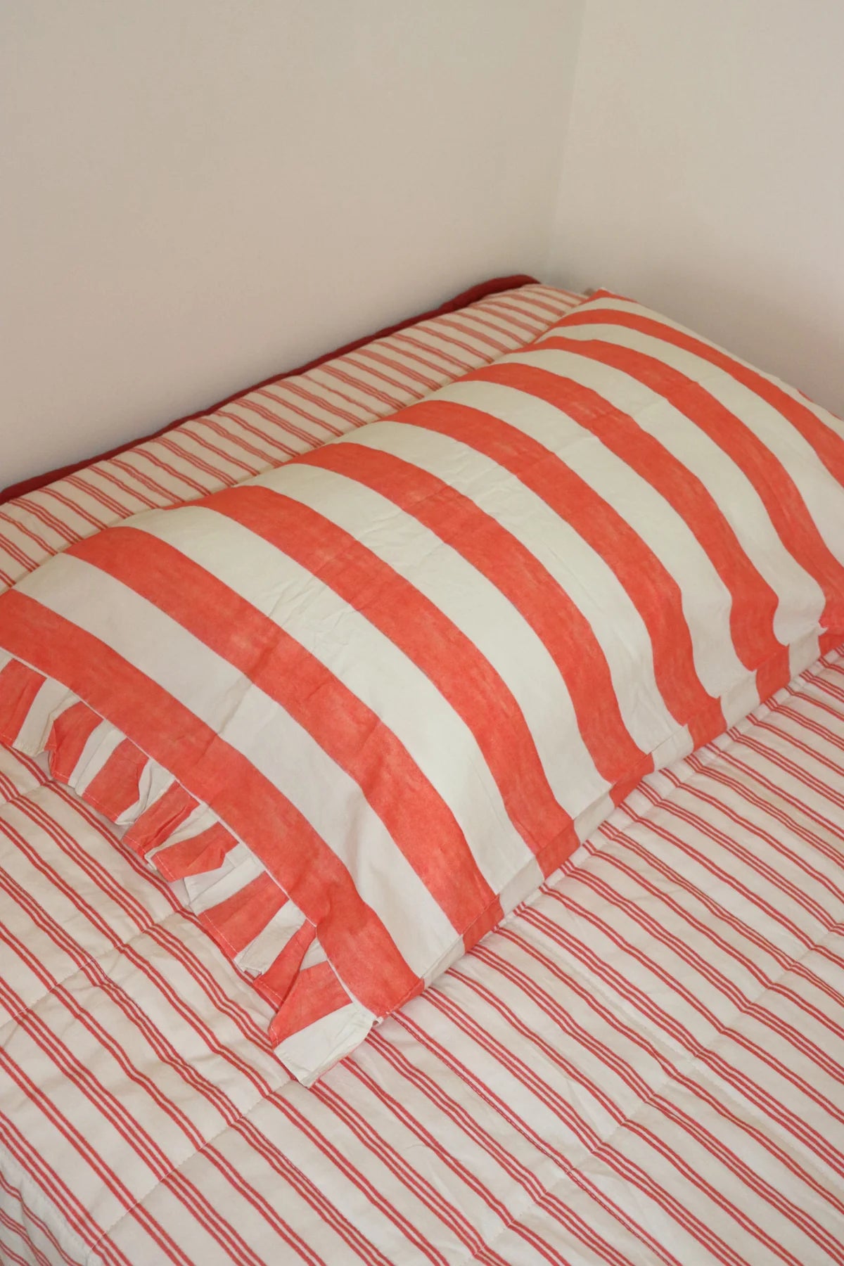PRE-ORDER Play Linen - Cherry Stripe Pillowcase Separates