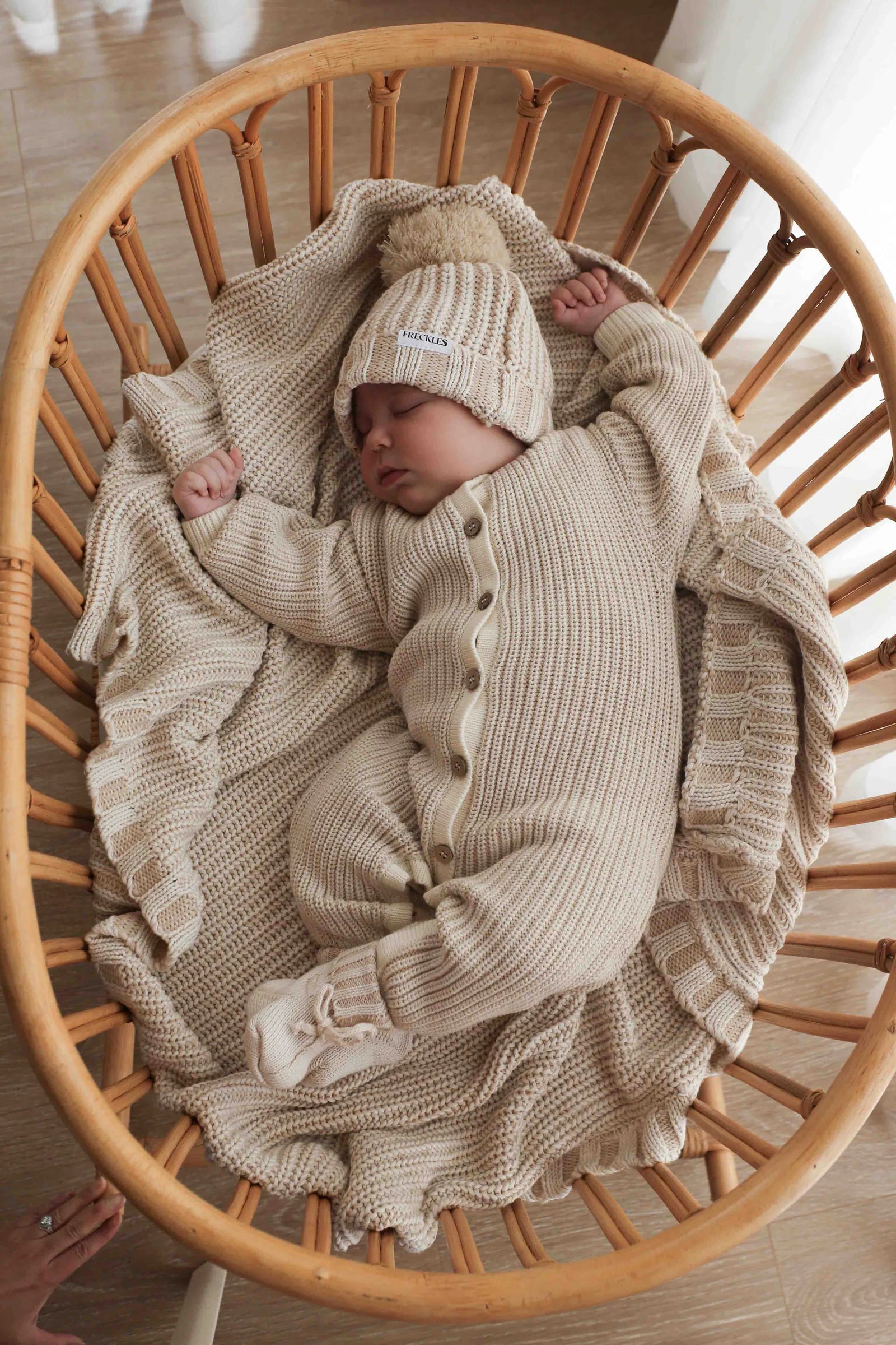 Freckles the Label - Chunky Knit Blanket Oat