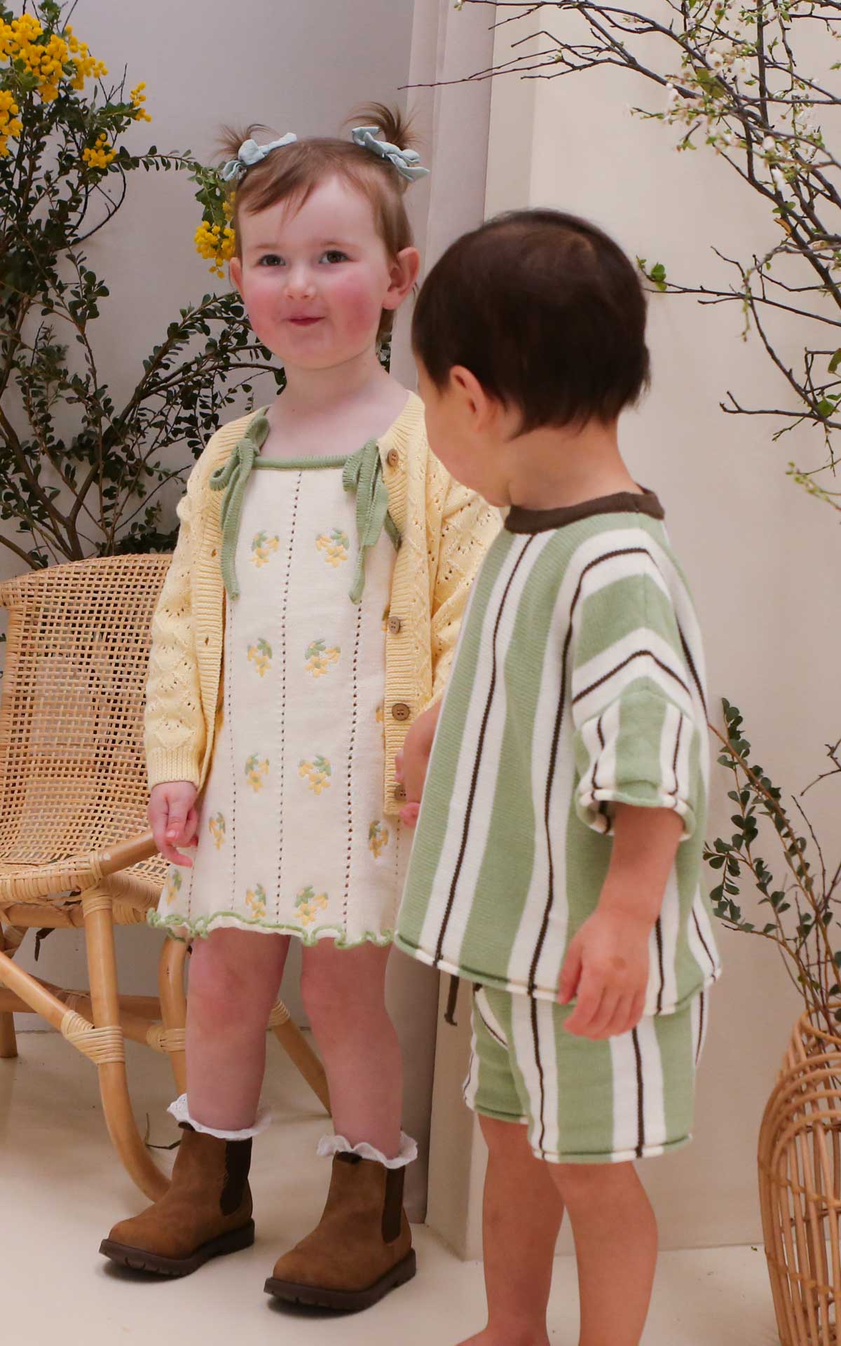 Freckles the Label Mila Pointelle Cardigan Butter