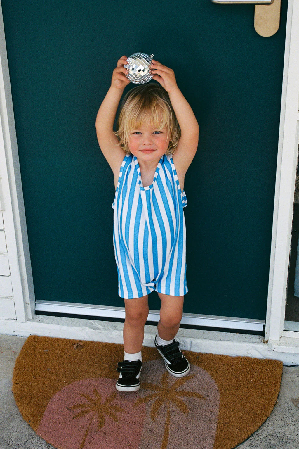 Sunday Siblings ~ Sonny Romper Blue