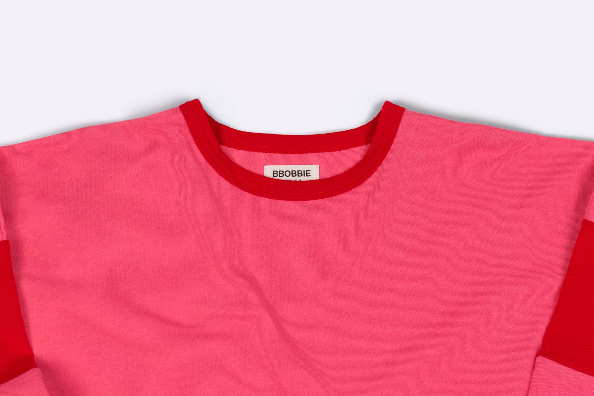 Bbobbie - Two Tone Long Sleeve Tee Pink/Red