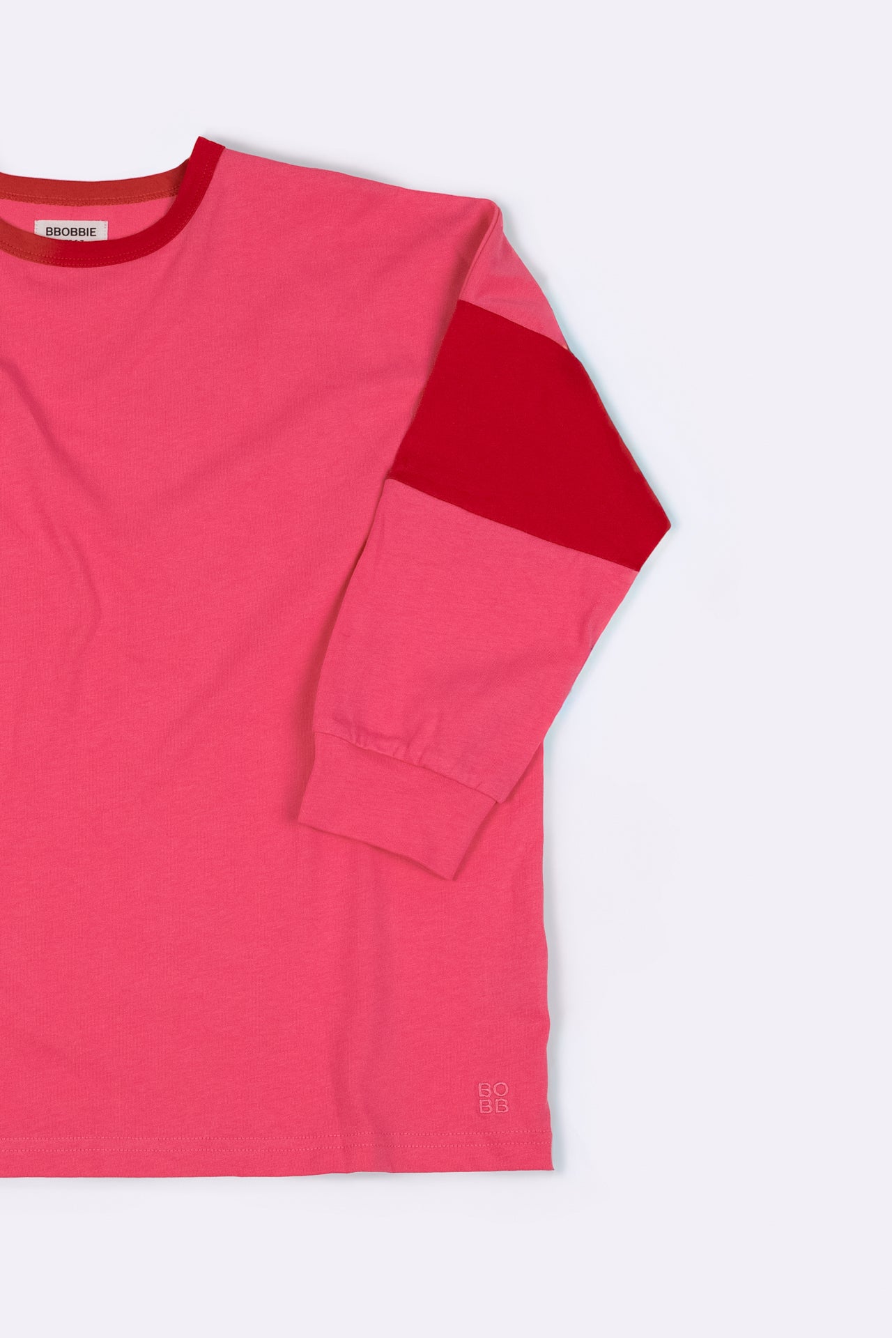 Bbobbie - Two Tone Long Sleeve Tee Pink/Red