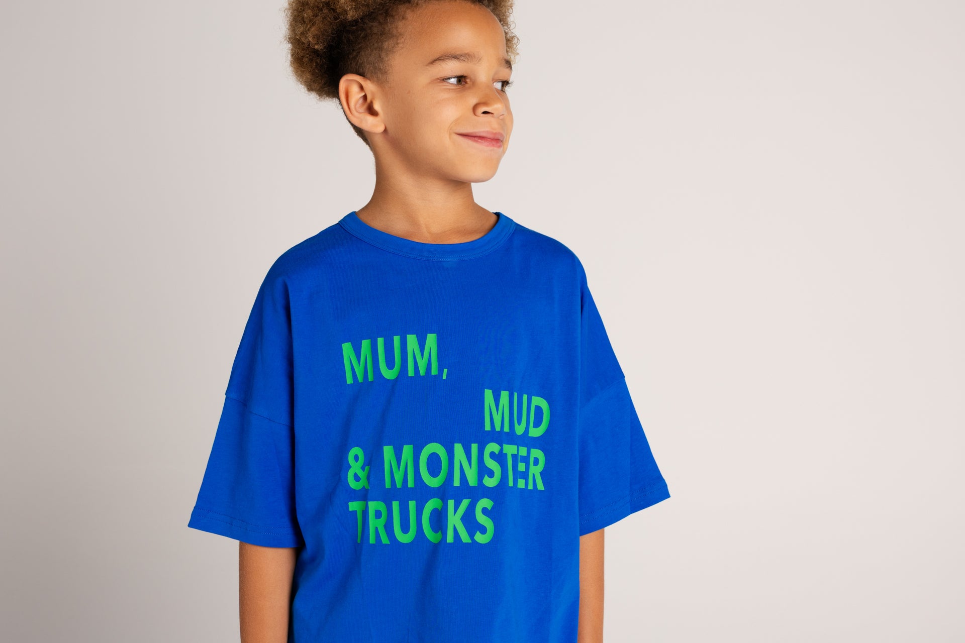 Bbobbie - MMM Tee Blue/Lime Green