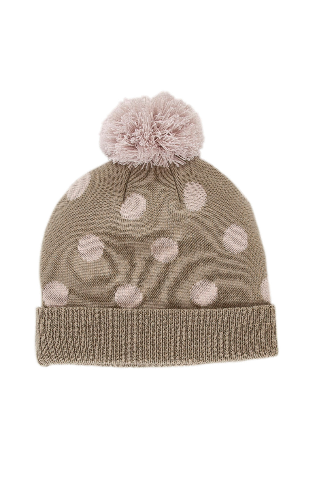 The raindrops beanie in sage by acorn kids on a white background.