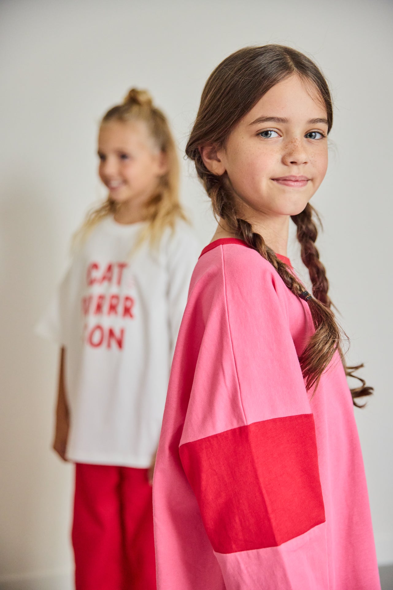 Bbobbie - Two Tone Long Sleeve Tee Pink/Red