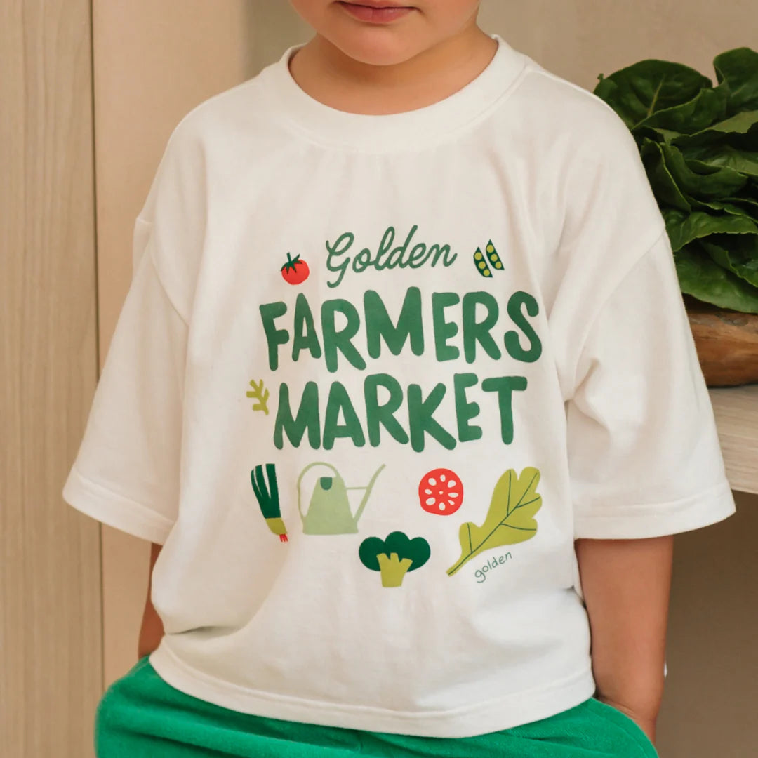 Golden Children ~ Farmers Market Mid Sleeve Tee Marshmallow