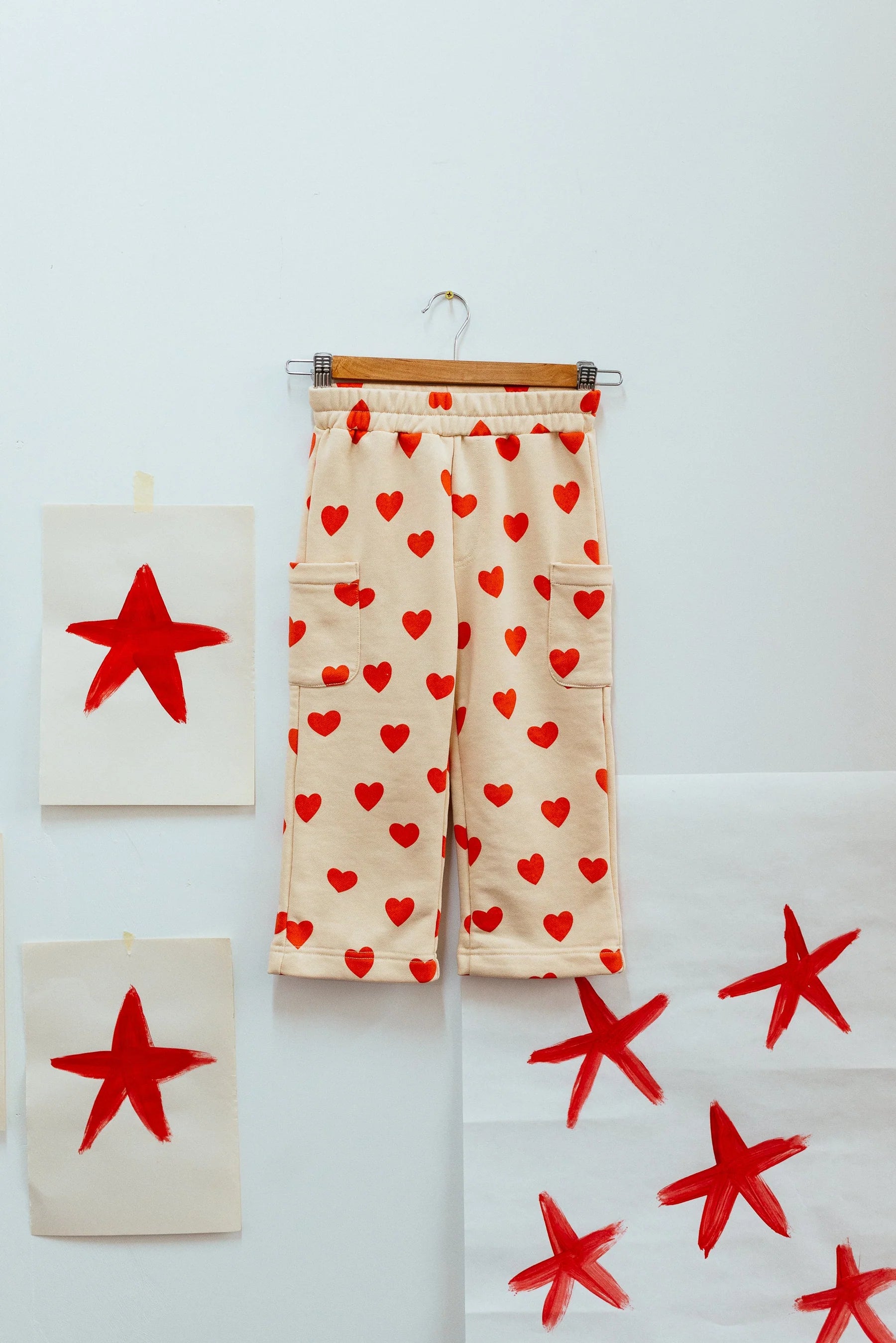 PRE-ORDER Sunday Siblings - Holiday Pants Red Hearts