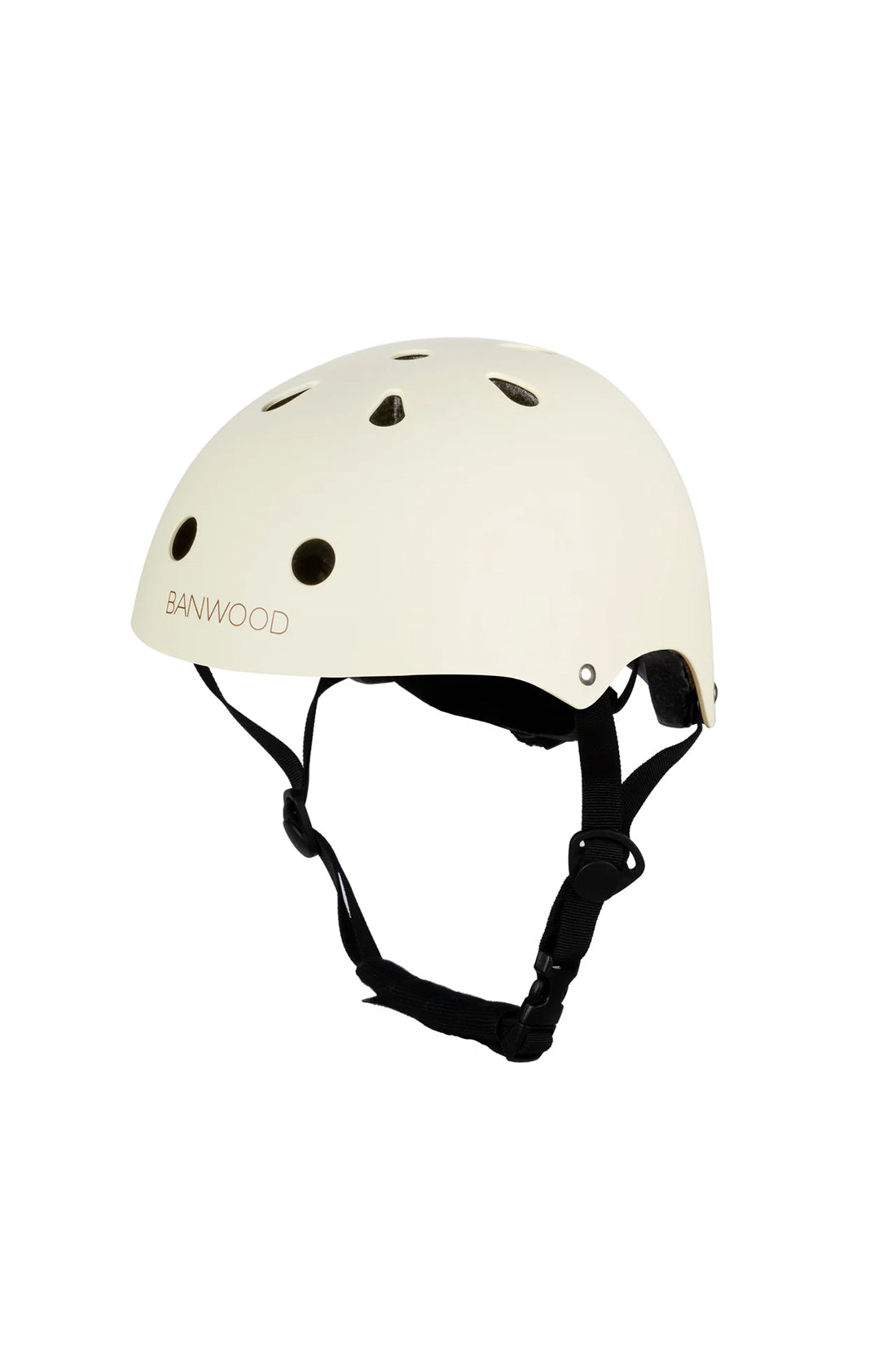 A banwood classic helmet in cream on a white background.