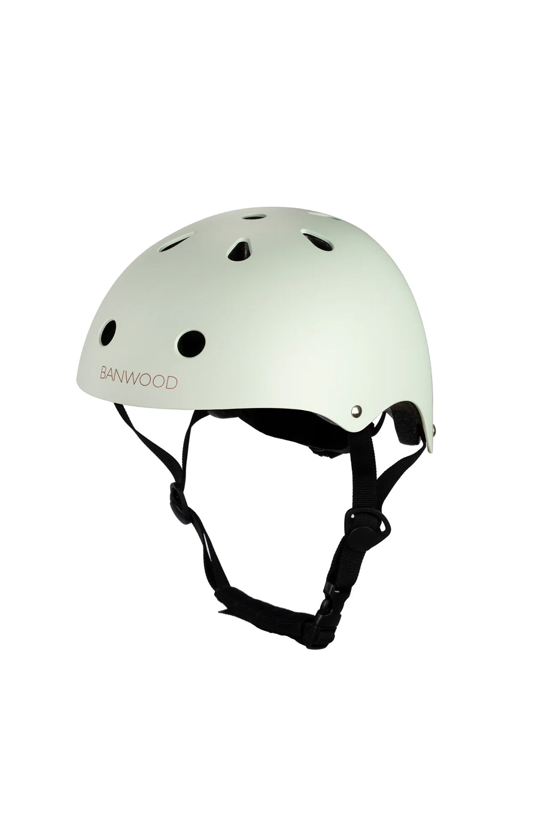 A banwood classic helmet in mint on a white background.