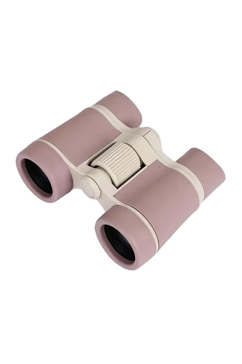 Rose binoculars on white background