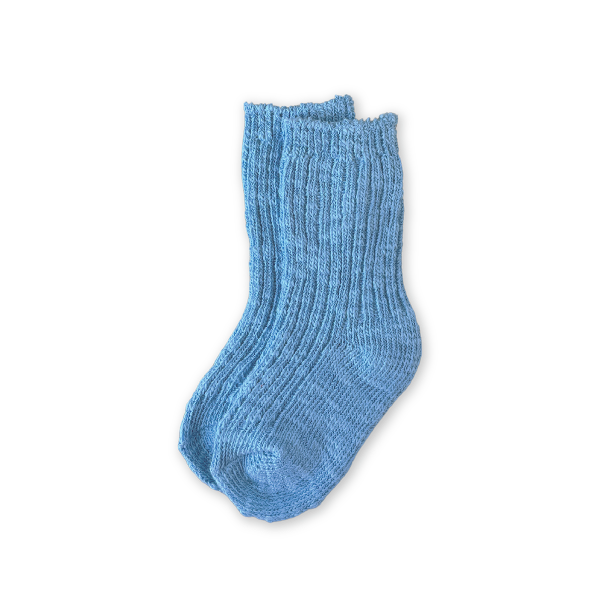 Grown - Cotton Slub Chunky Rib Socks Duck Egg
