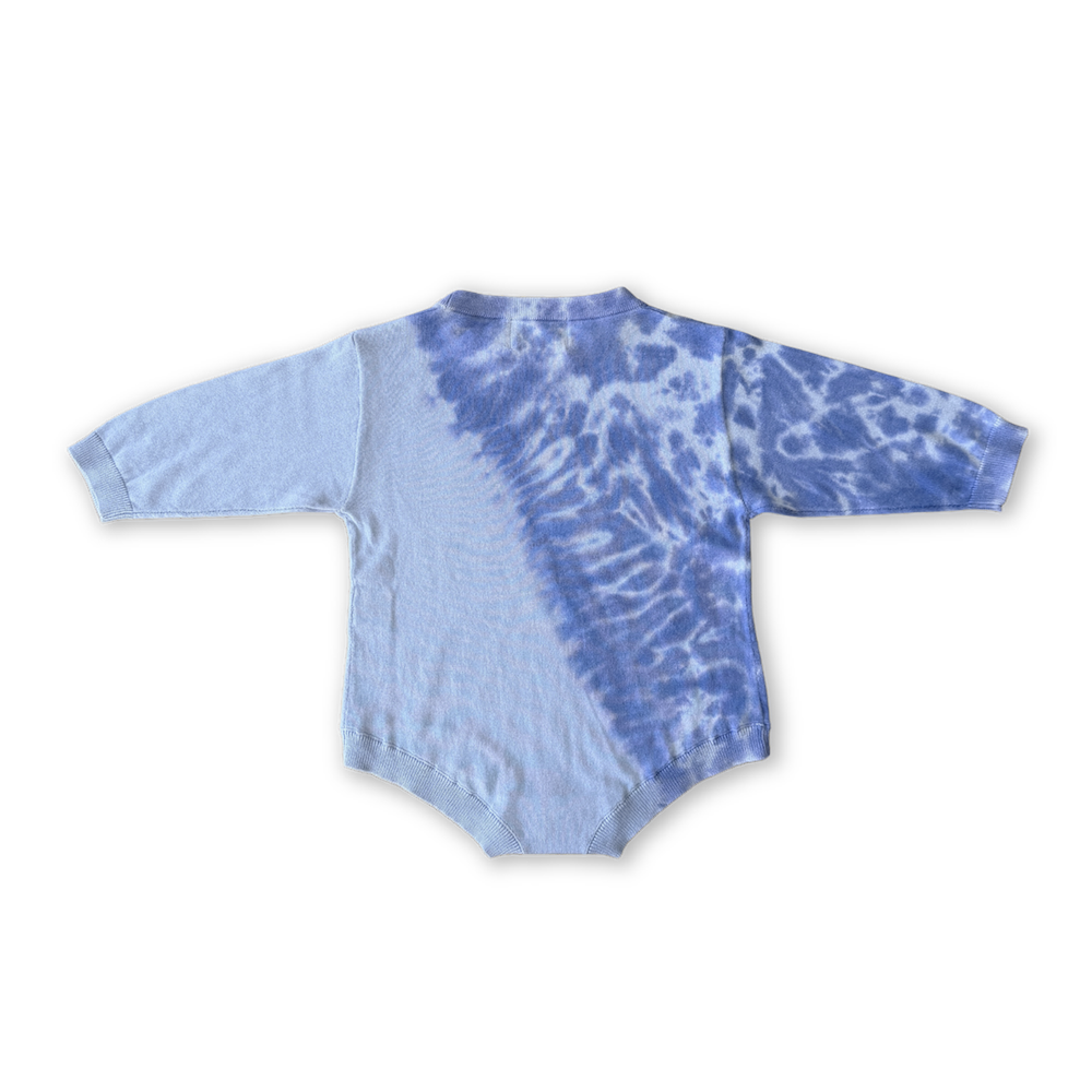 Grown - Organic Tie Dye Knit Romper Pacific