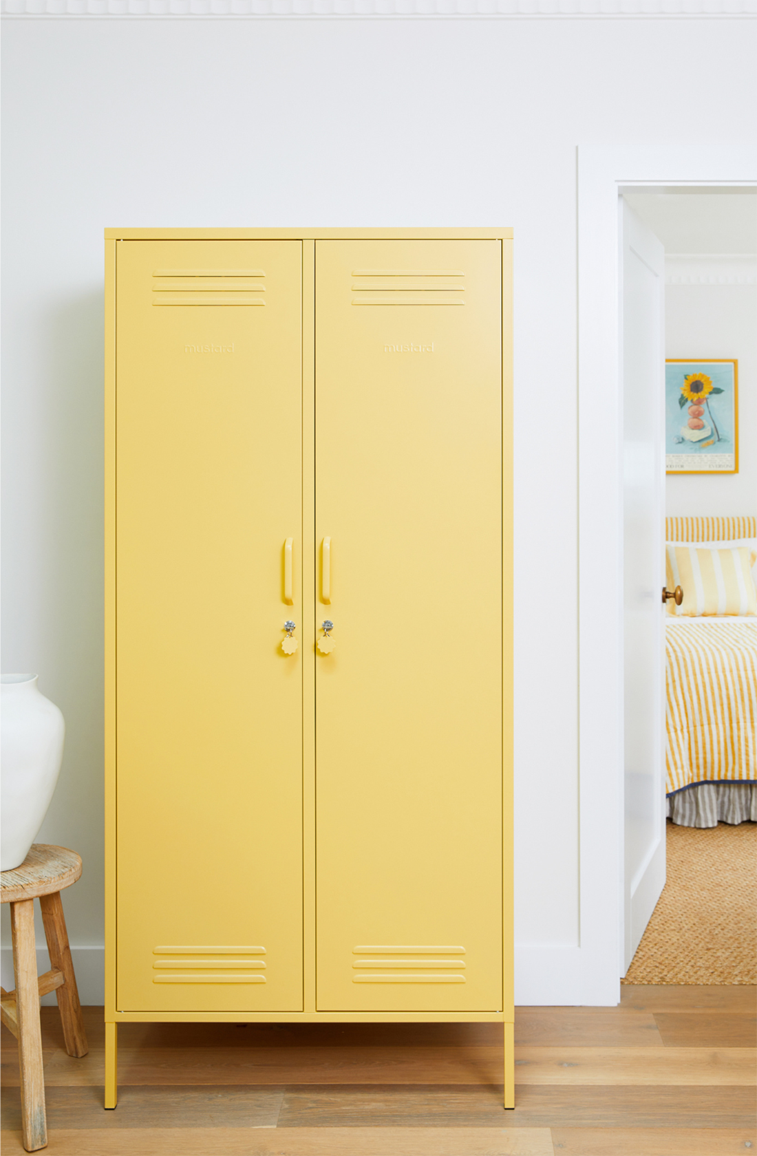 The twinny locker in butter next to a pot.