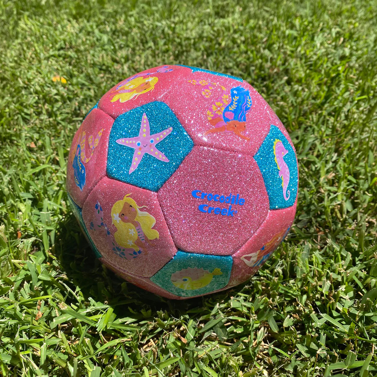 Crocodile Creek - Glitter Soccer Ball - Mermaid Friends (Size 3)