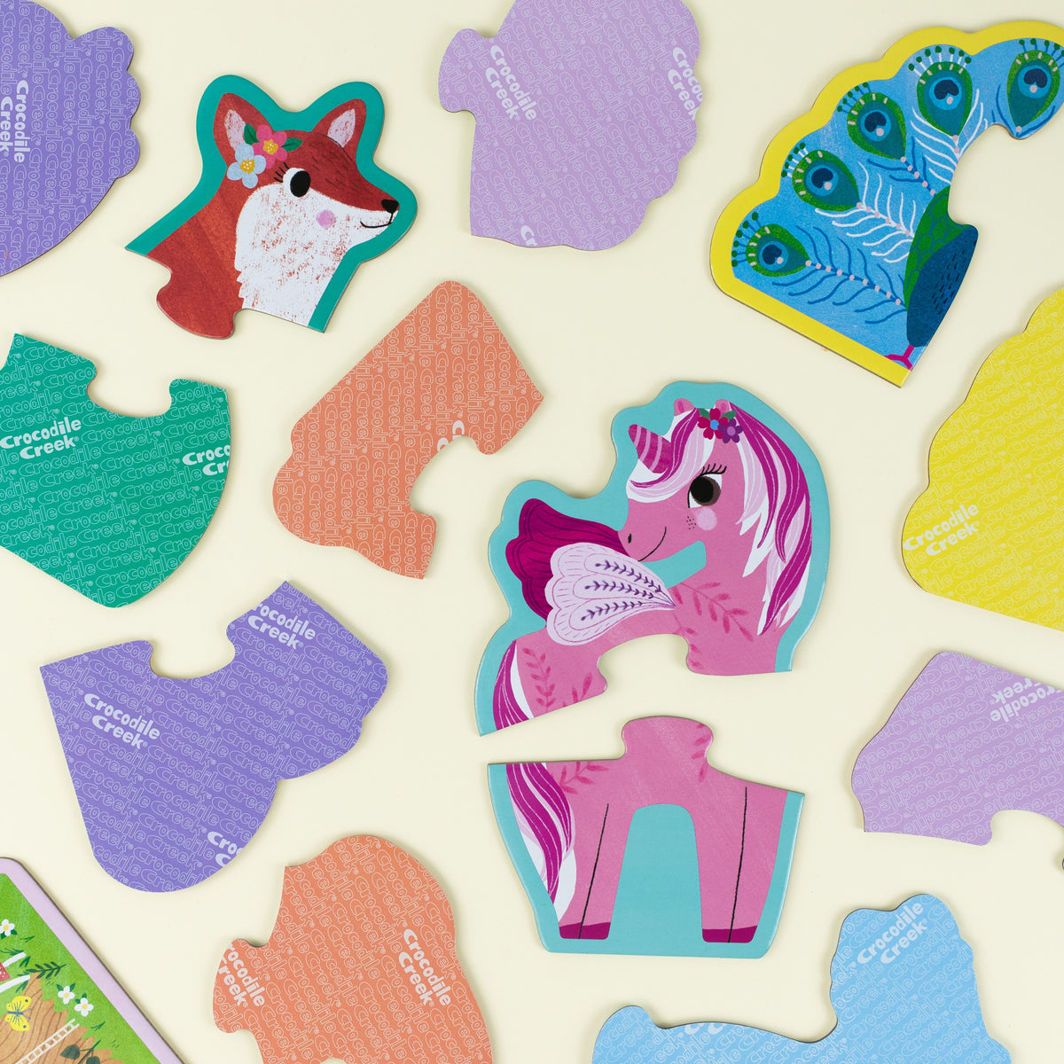 Crocodile Creek - Let's Begin Puzzle 2 pc Unicorn