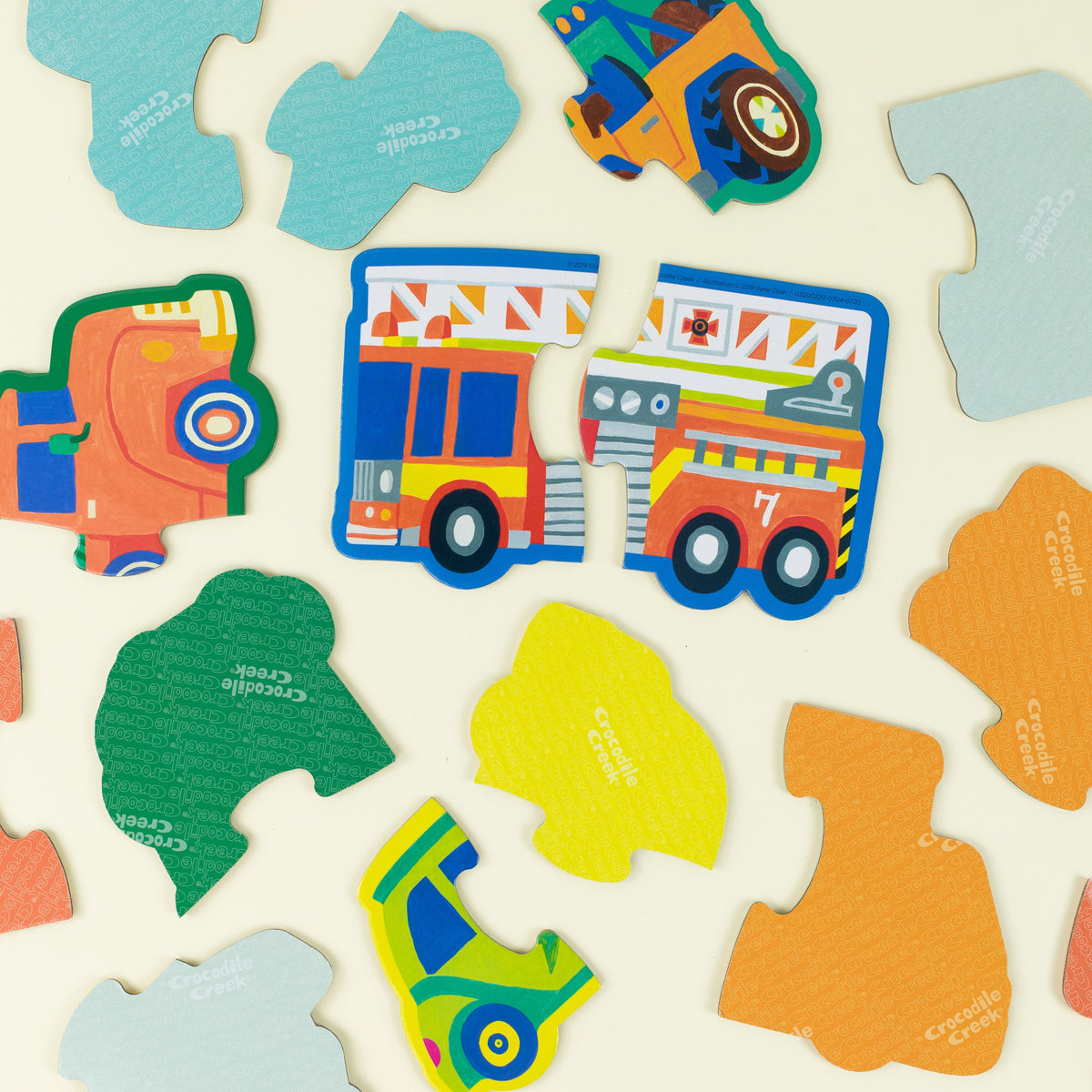 Crocodile Creek - Let's Begin Puzzle 2 pc Vehicles