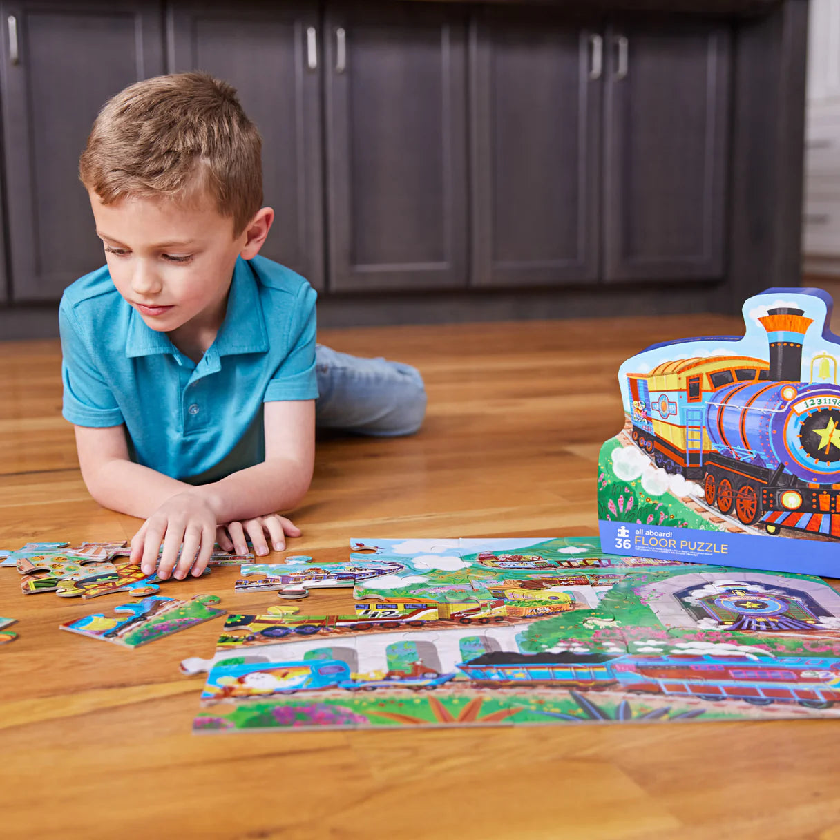 Crocodile Creek - Classic Floor Puzzle 36 pc All Aboard (Foil Stamped)
