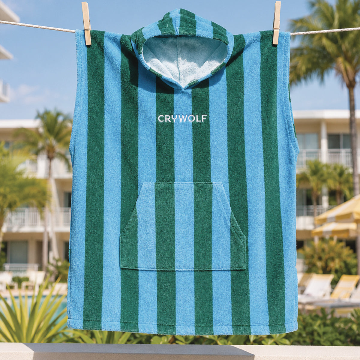 Crywolf - Hooded Towel Deck Stripe