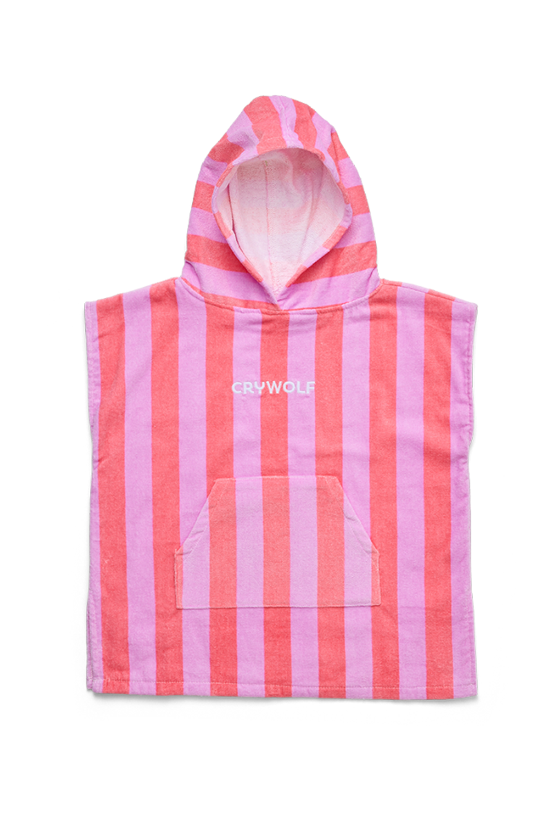 Crywolf - Hooded Towel Flamingo Stripe