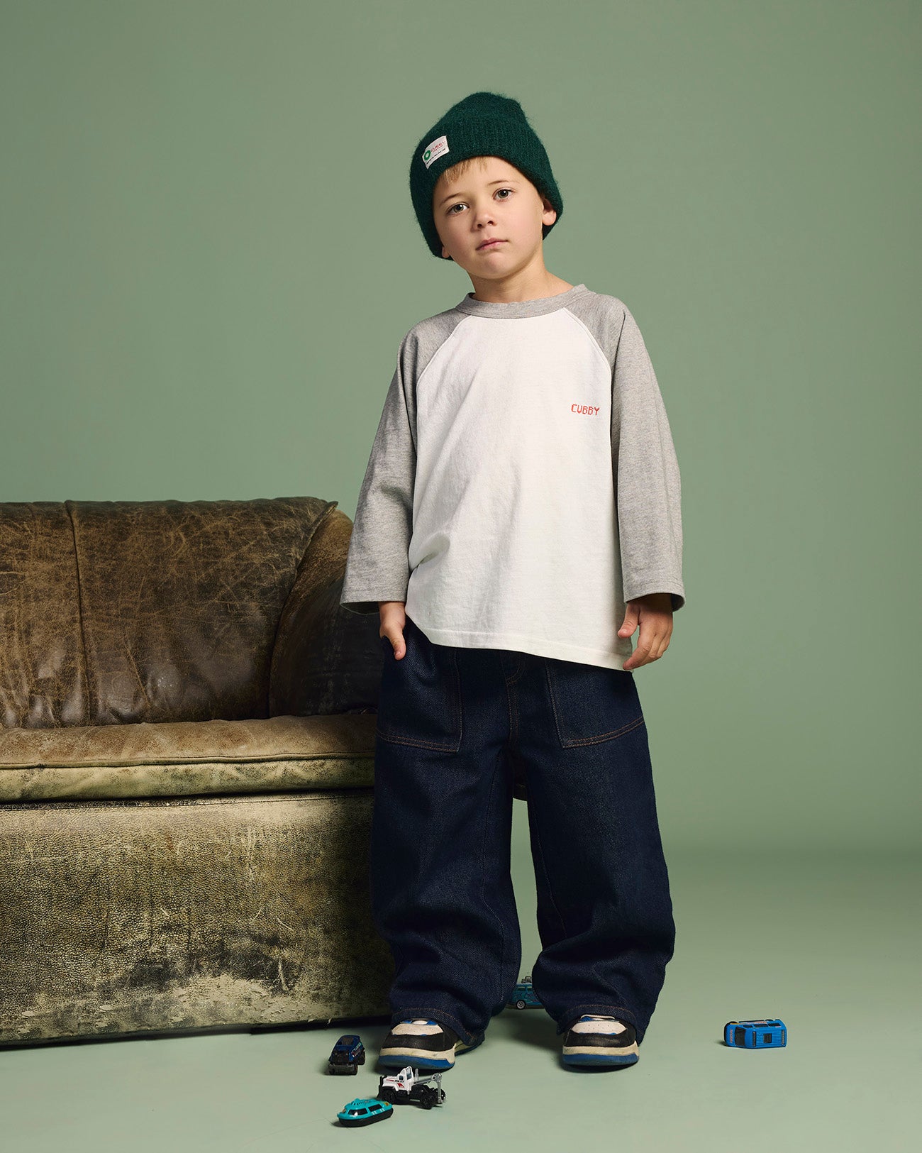 Cubby - Archie Raglan Sleeve Grey Marle
