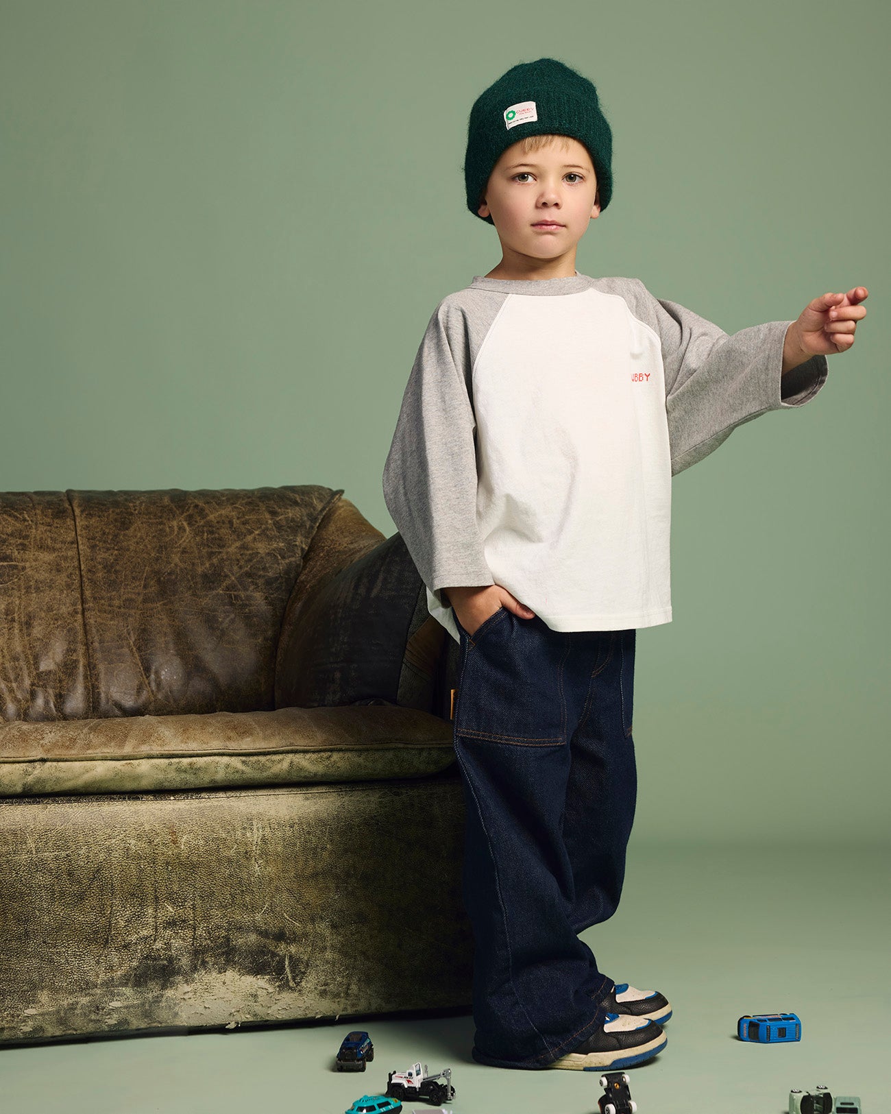 Cubby - Archie Raglan Sleeve Grey Marle