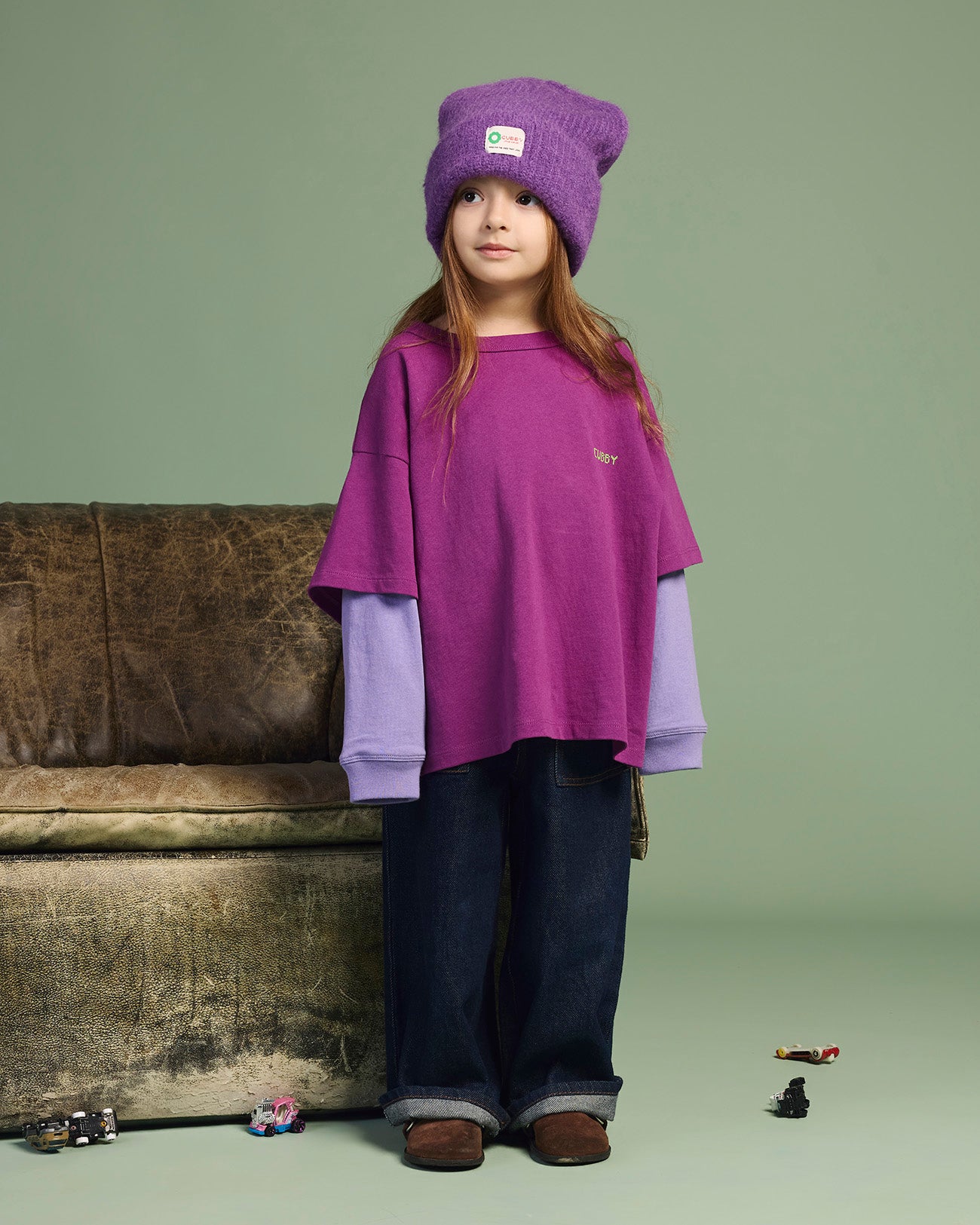 Cubby - Dusty Layered Top Acai