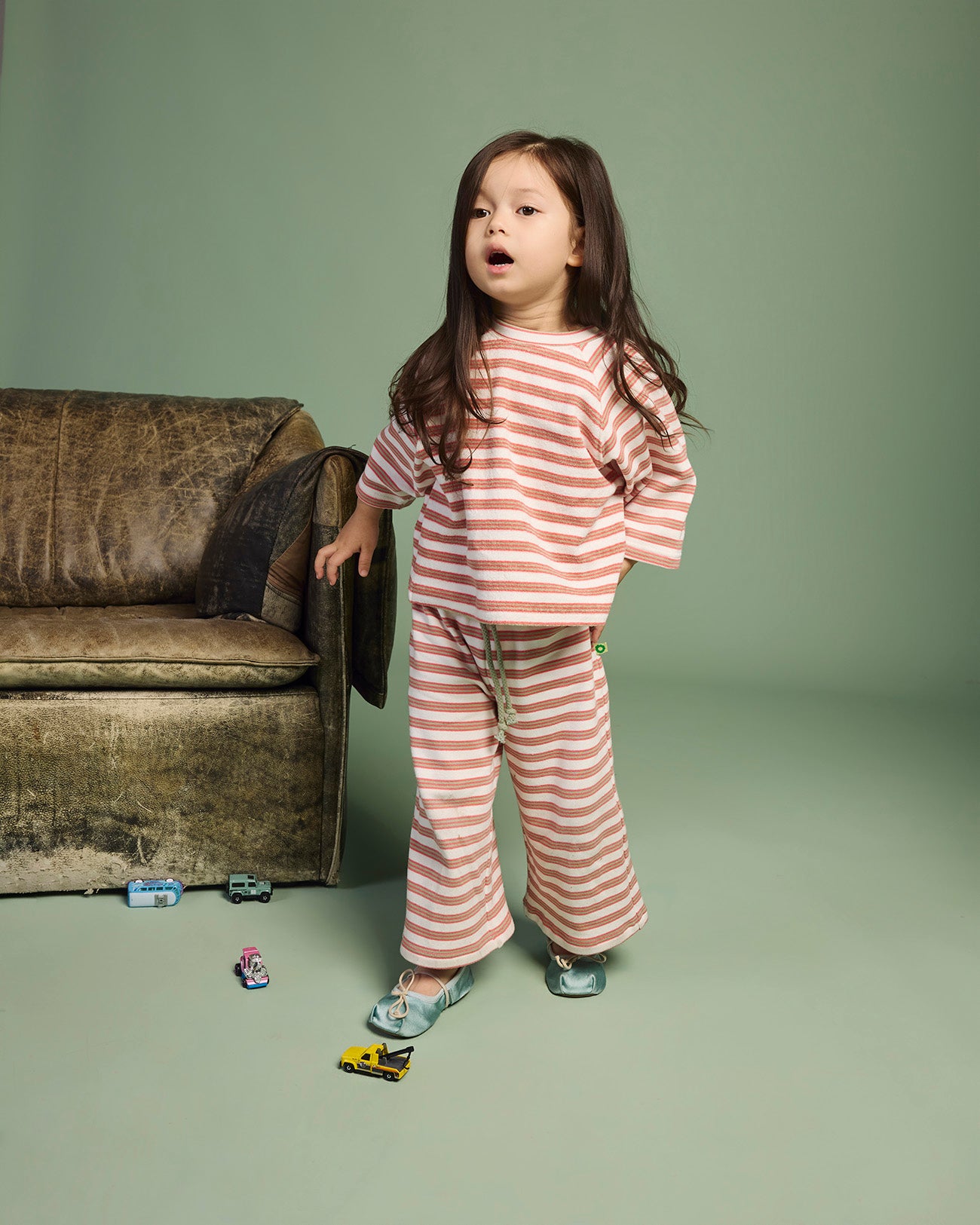 Cubby - Terry Pant Zenberry Stripe