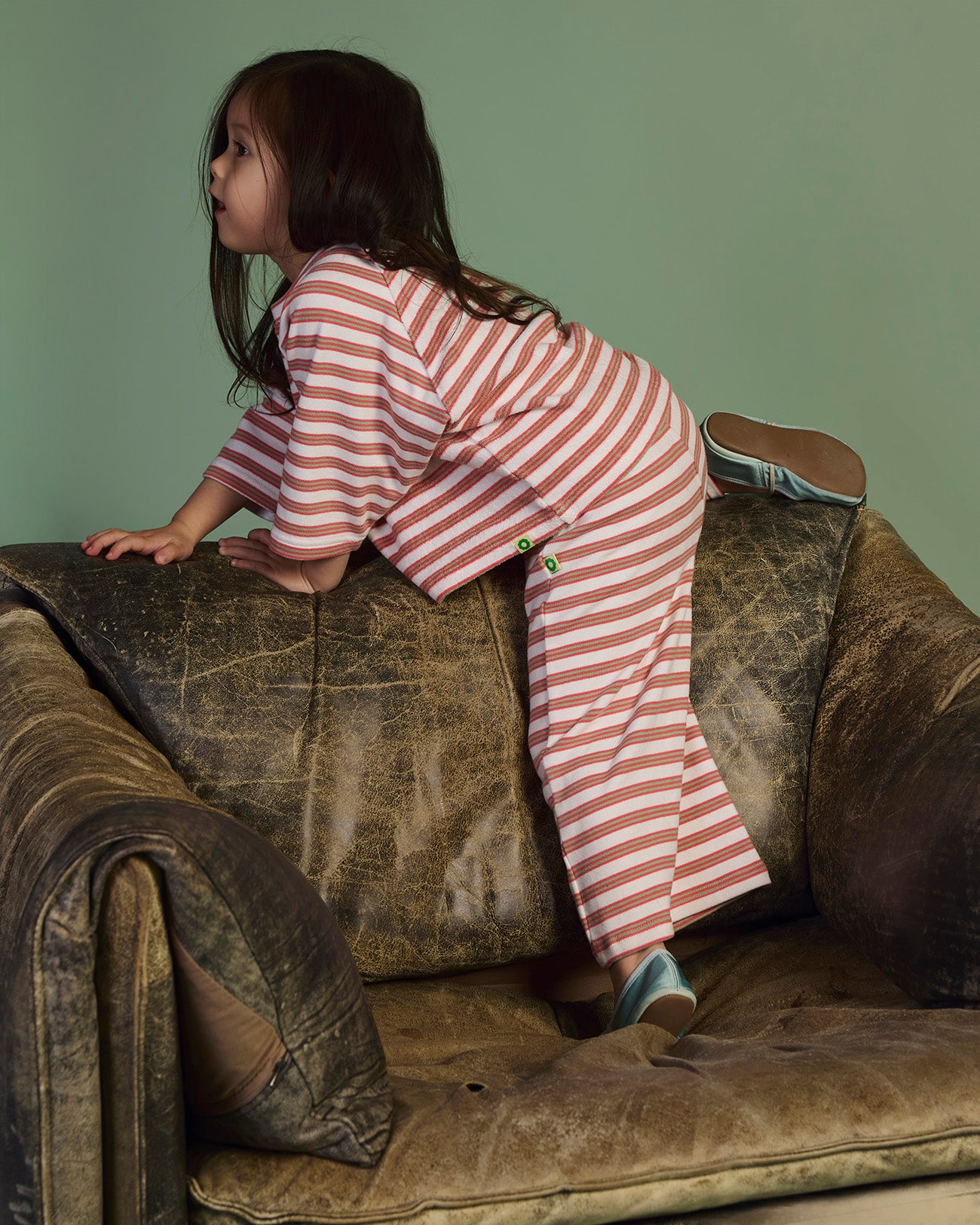 Cubby - Terry Pant Zenberry Stripe