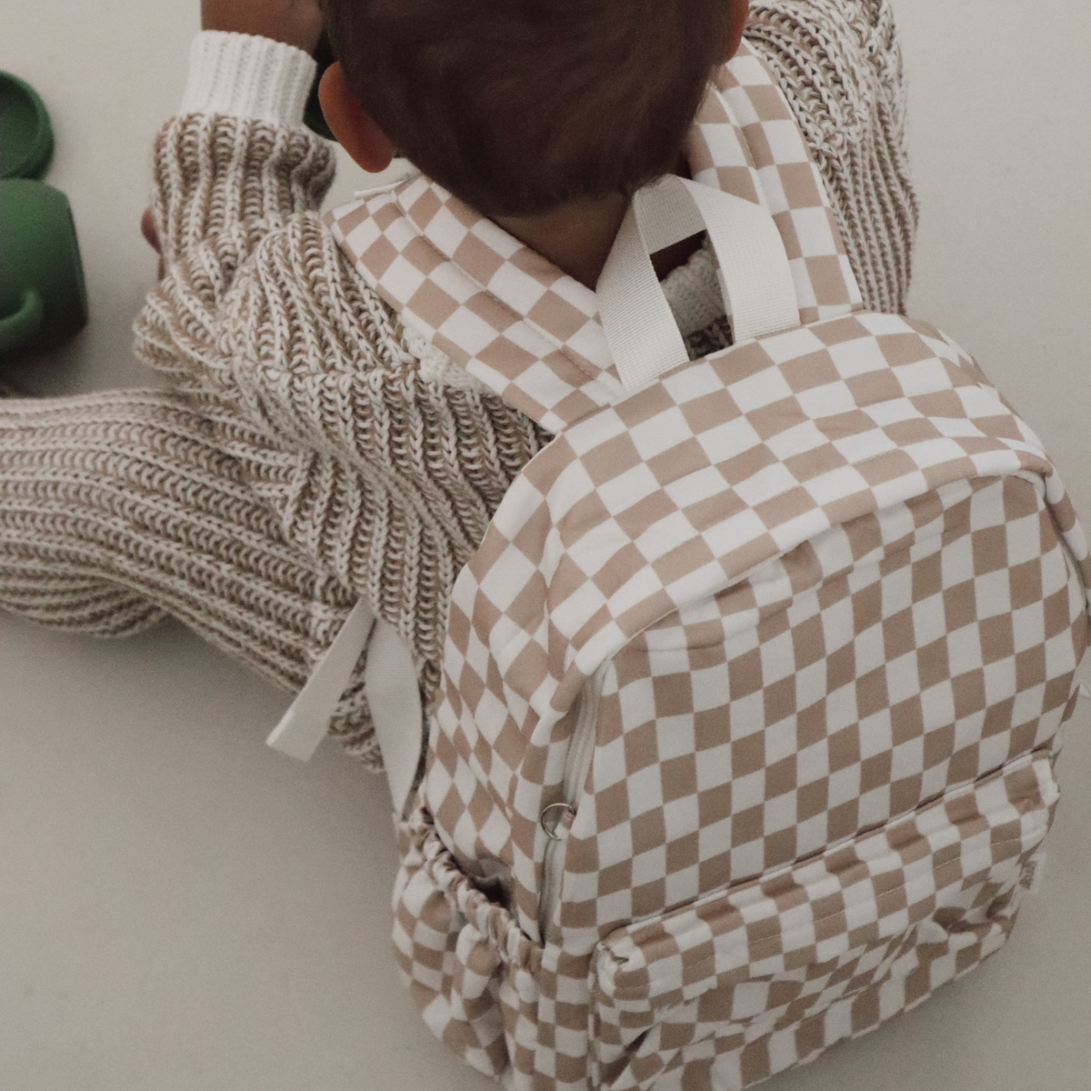 Kinnder Junior Kindy/School Backpack in Caramel Check