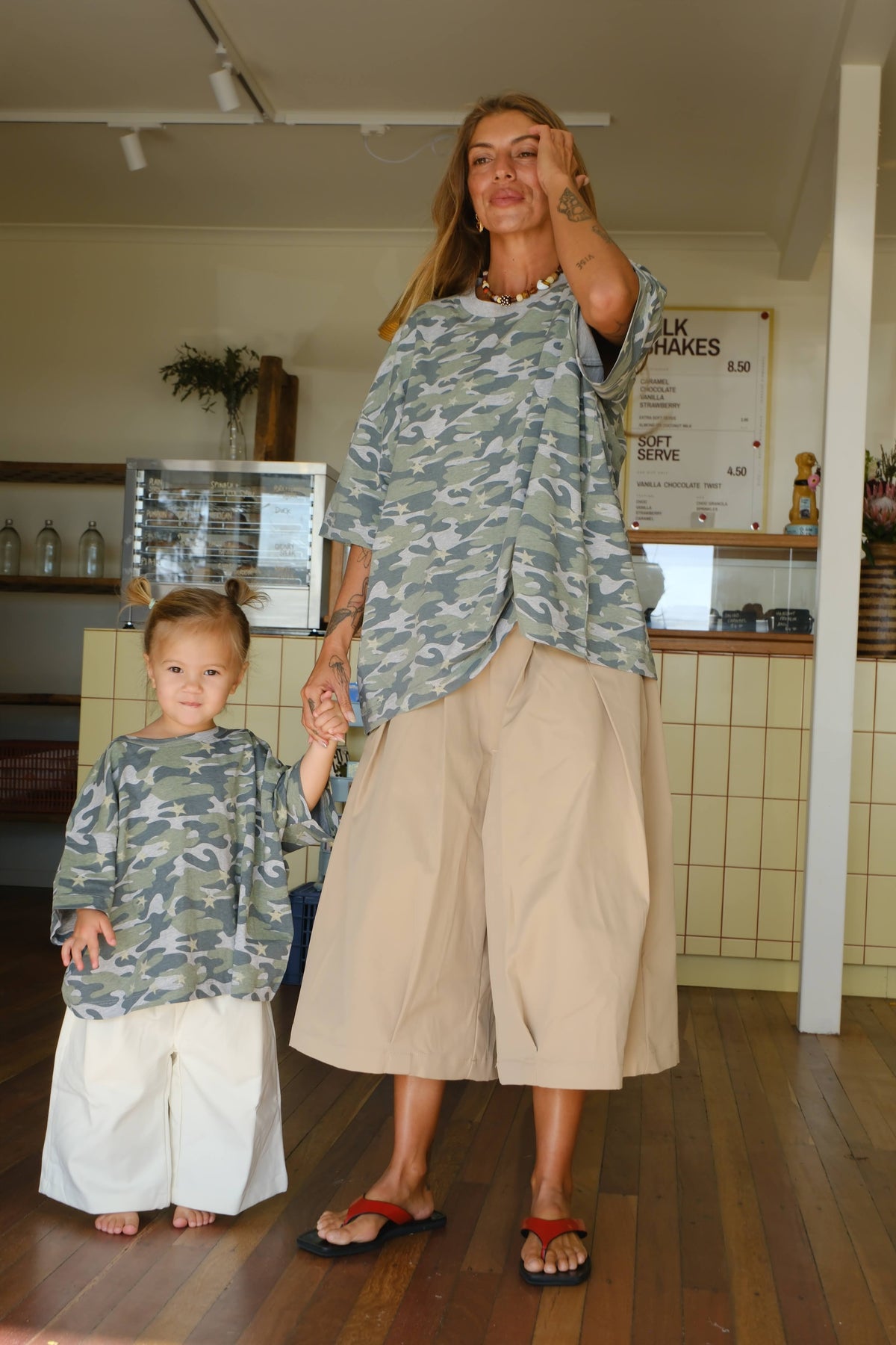 By Billie - Kids Oversized Tee Camo Star