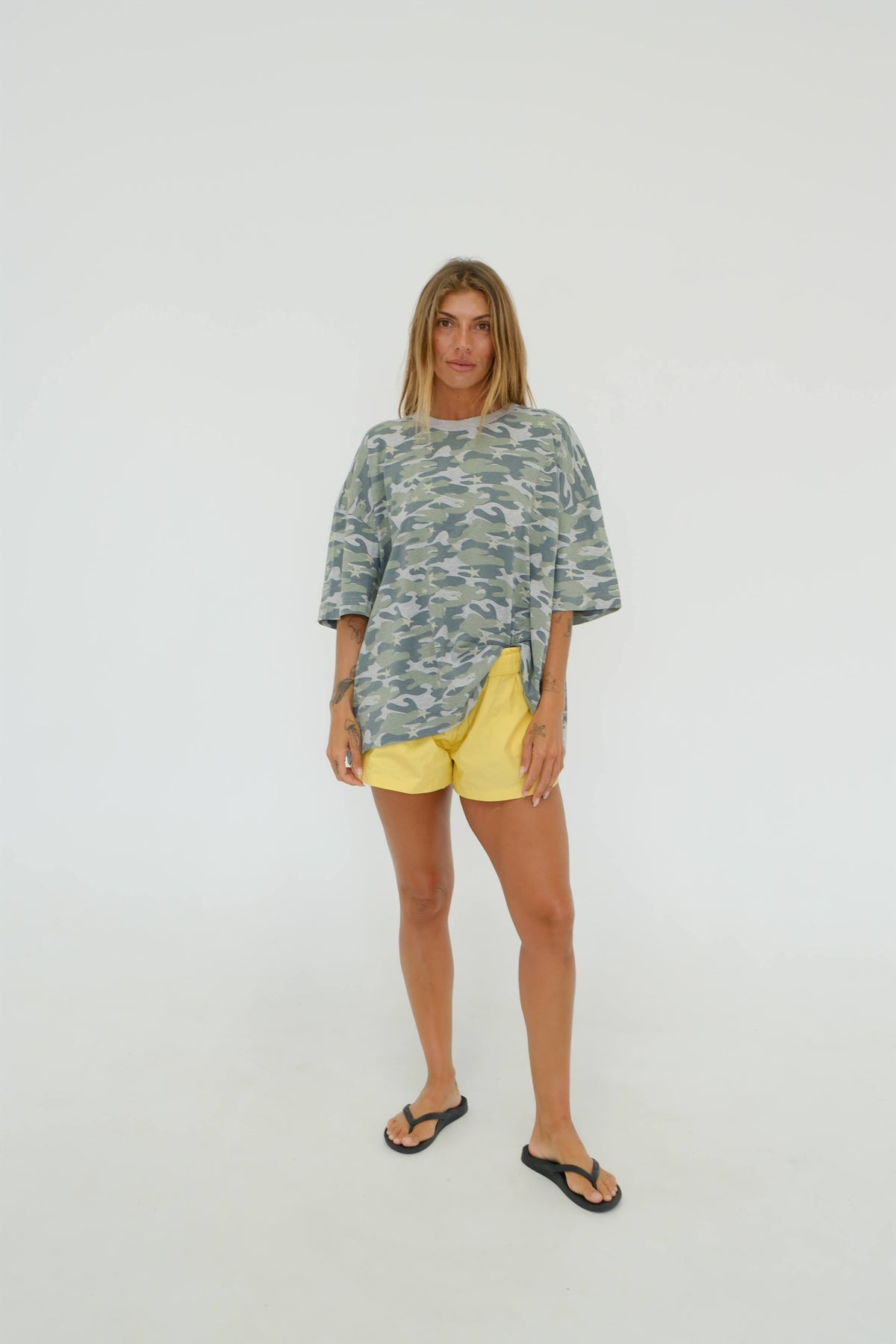 PRE-ORDER By Billie - Womens Oversized Tee Camo Star