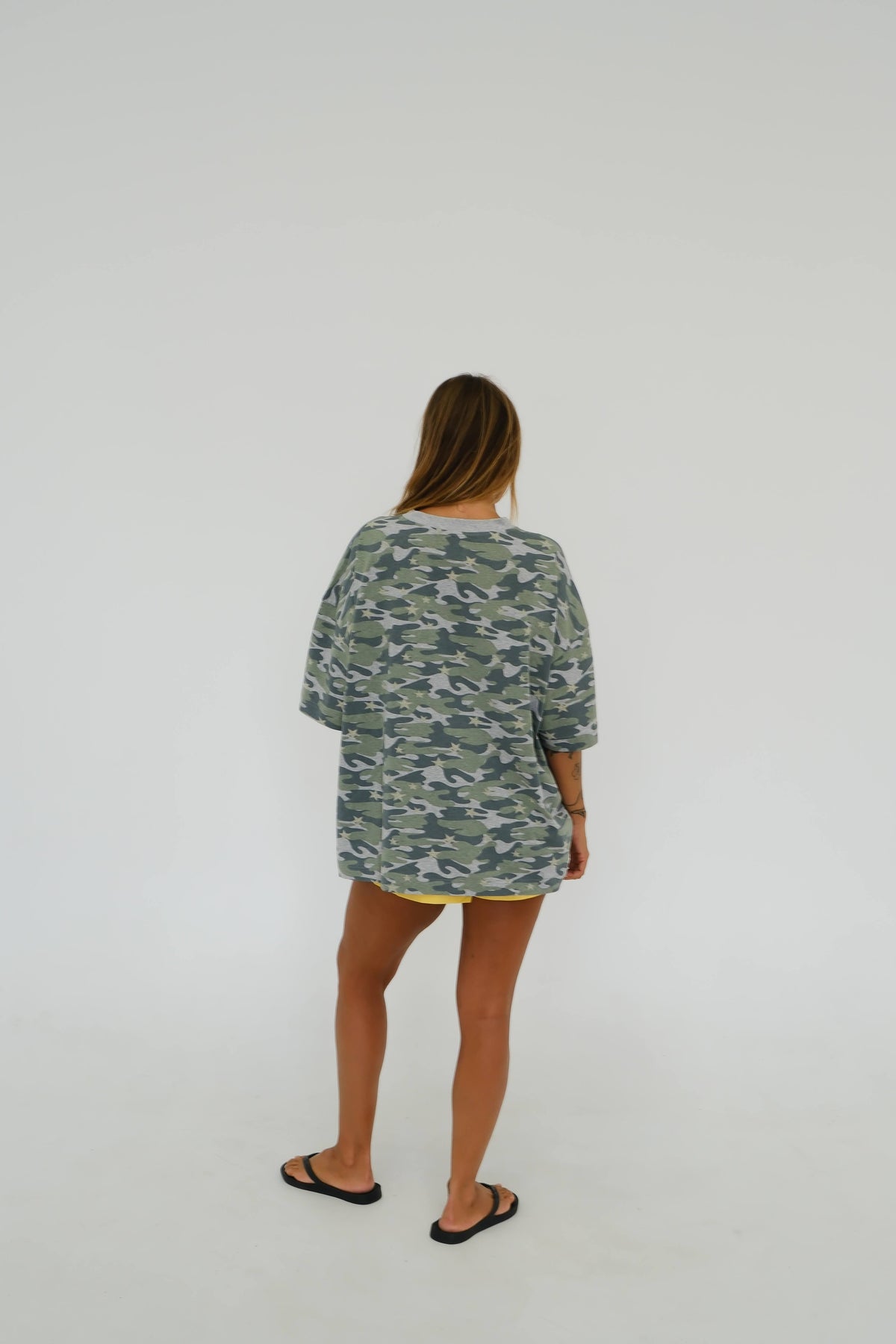 PRE-ORDER By Billie - Womens Oversized Tee Camo Star